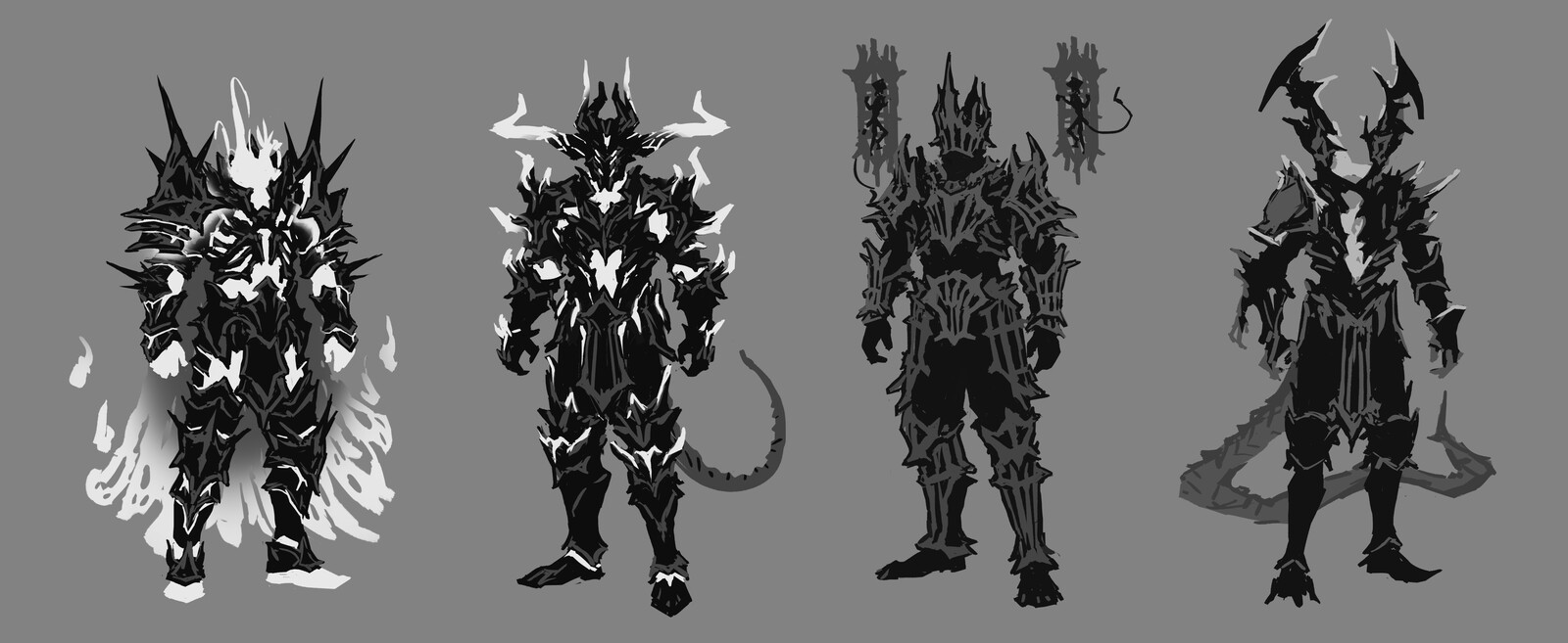 sketches for Tormentor Armor set