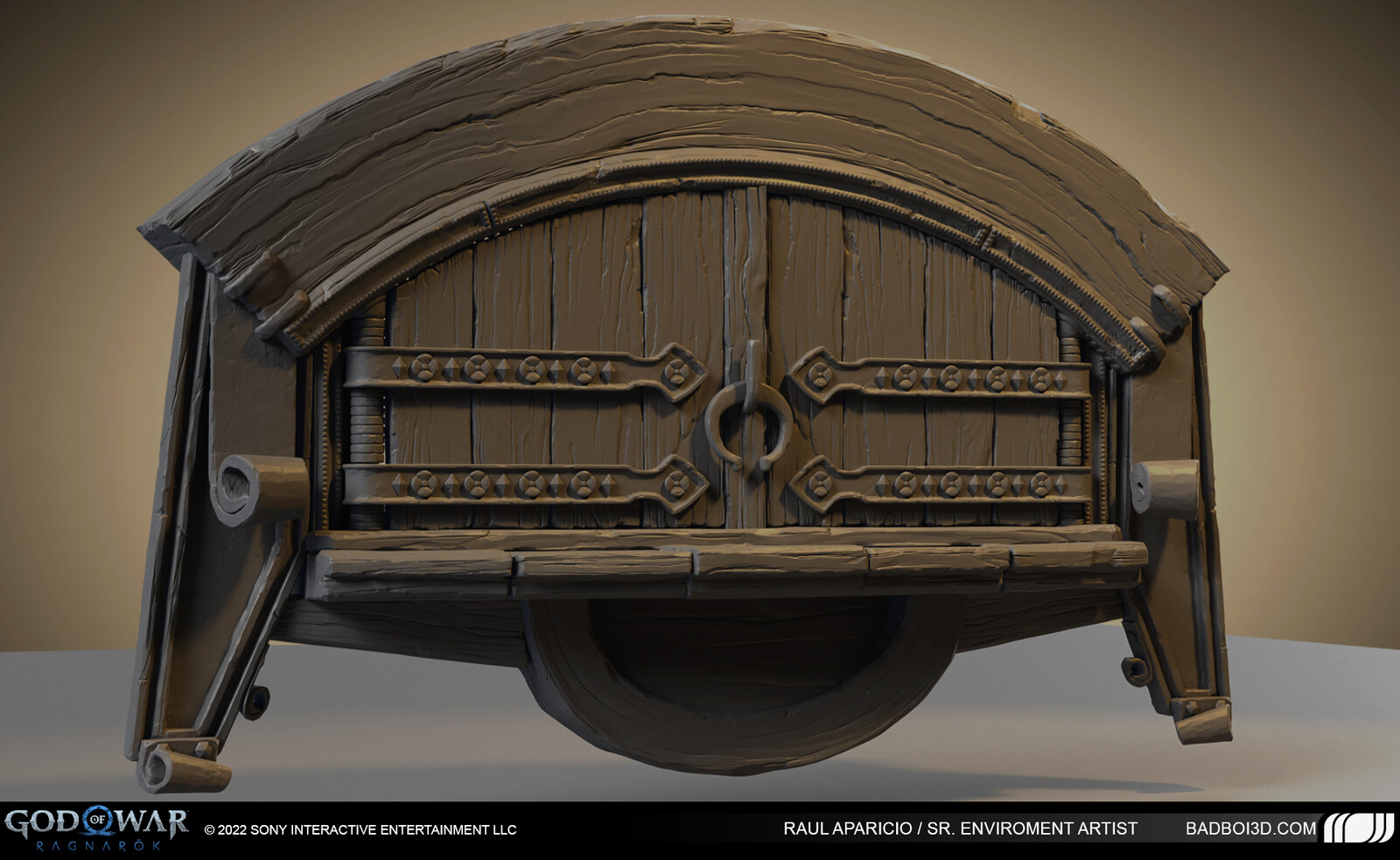 This was the first official high poly i made for God of War Ragnarok. To set the quality bar for the rest of the house pieces