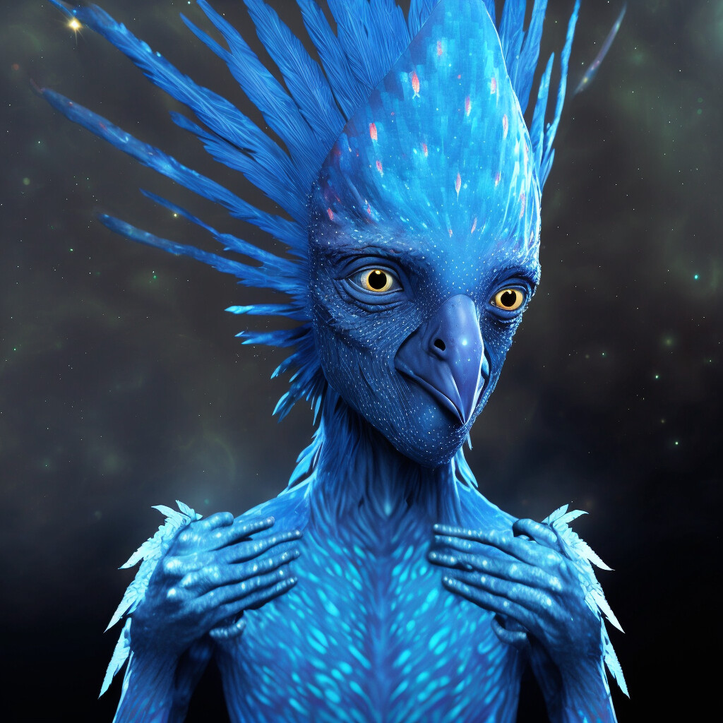 StarSeed Blue Avian Alien