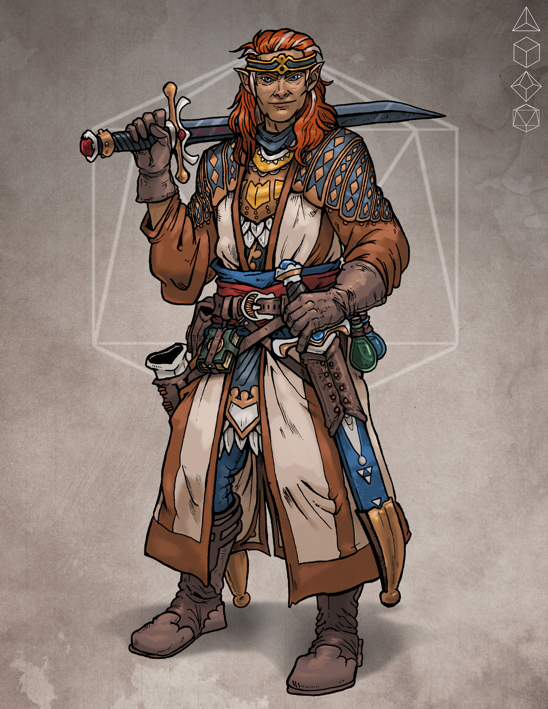ArtStation Bladesinger Wizard Character Art for D&D