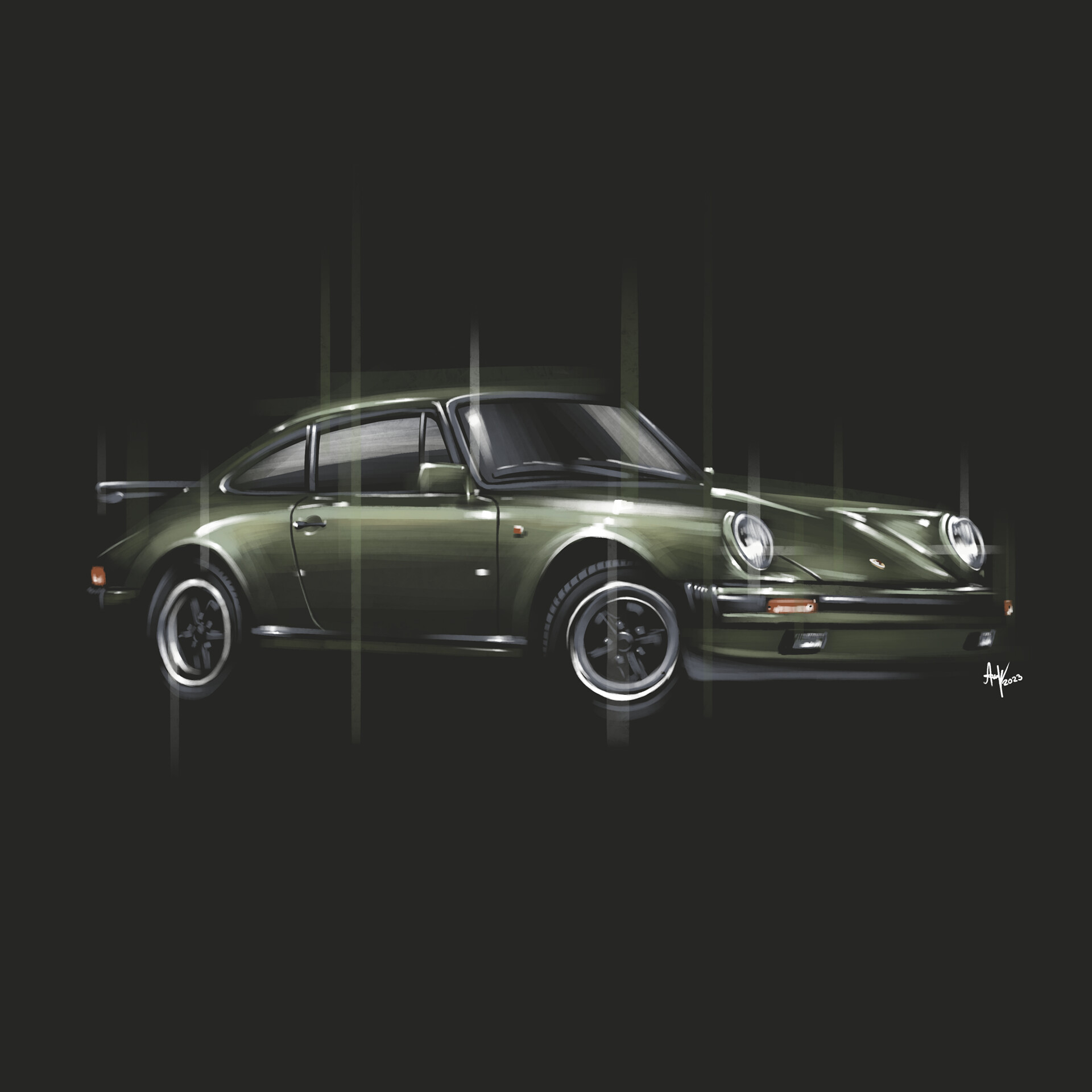 Porsche 911 Art - 930 Turbo Series Paintings