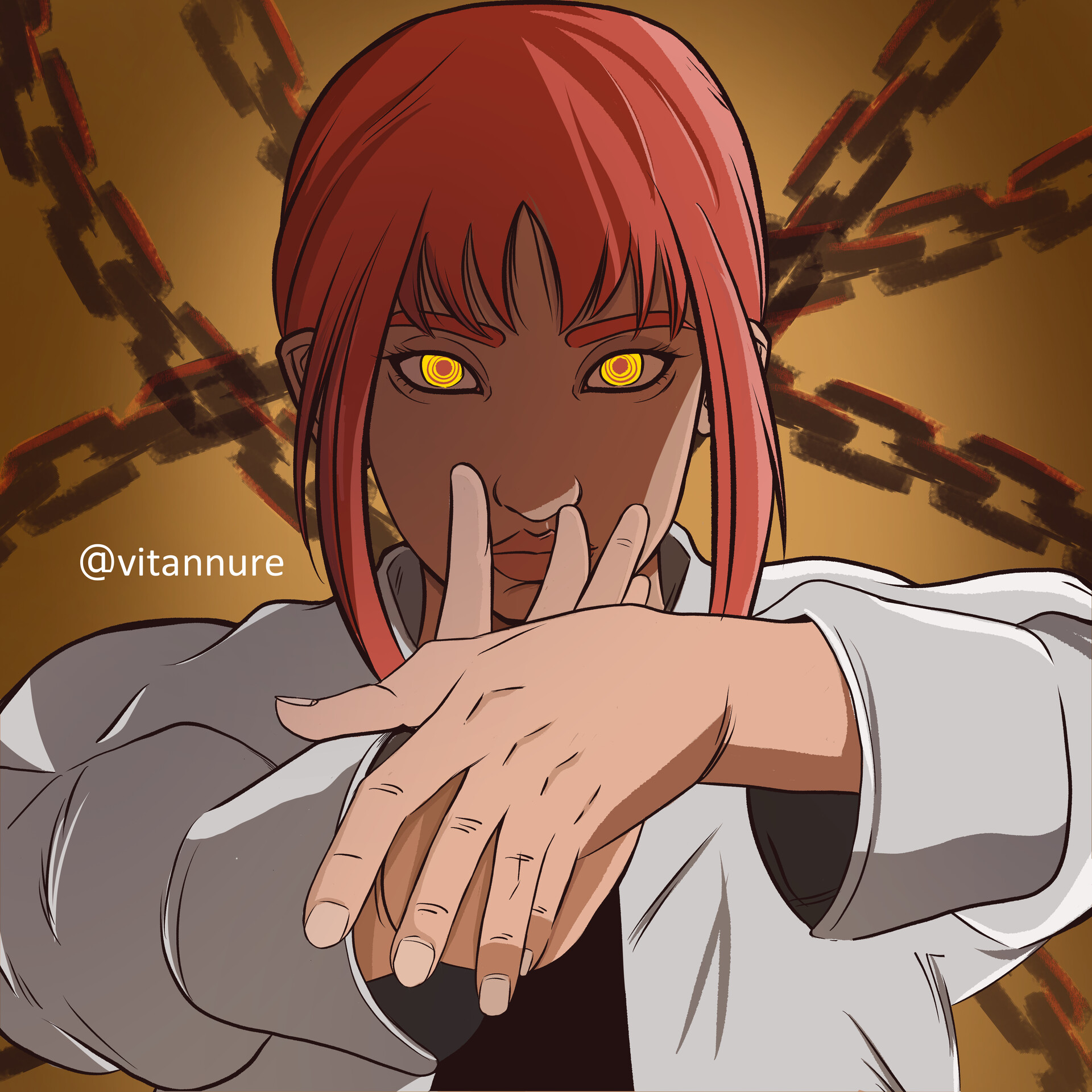 Artstation Makima Is Listening Chainsaw Man vrogue.co