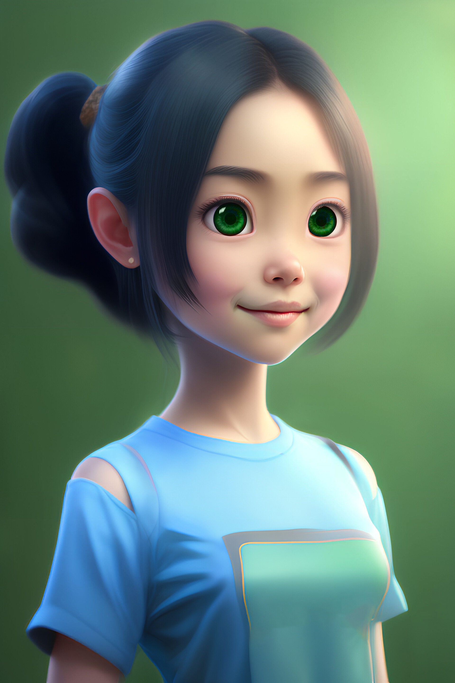 ArtStation - Portrait of a young Asian girl