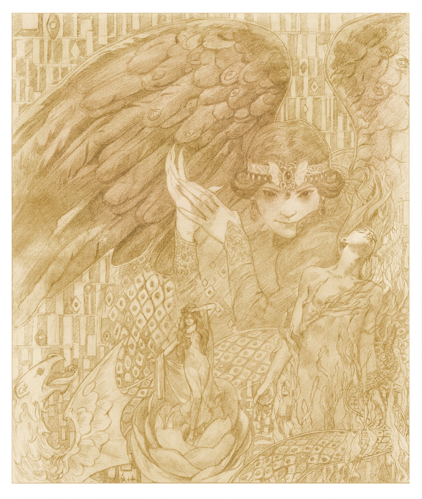 Drawing for the cover.