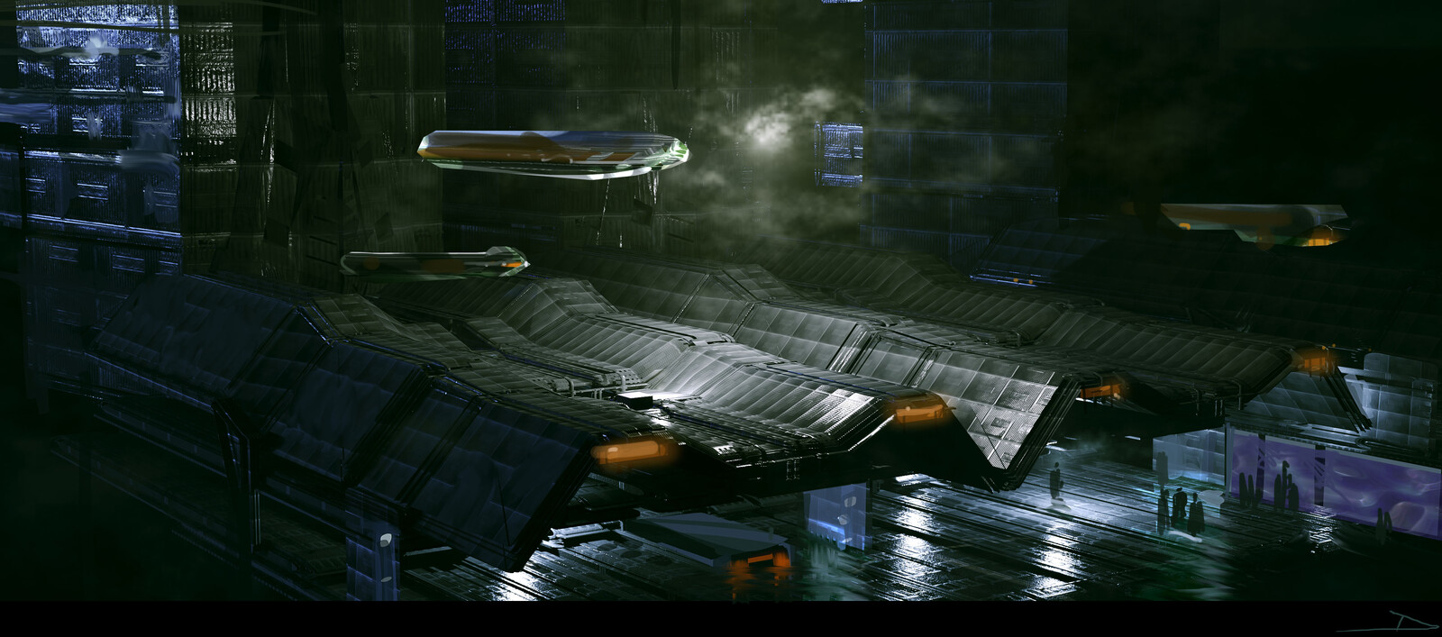 Bus station , night