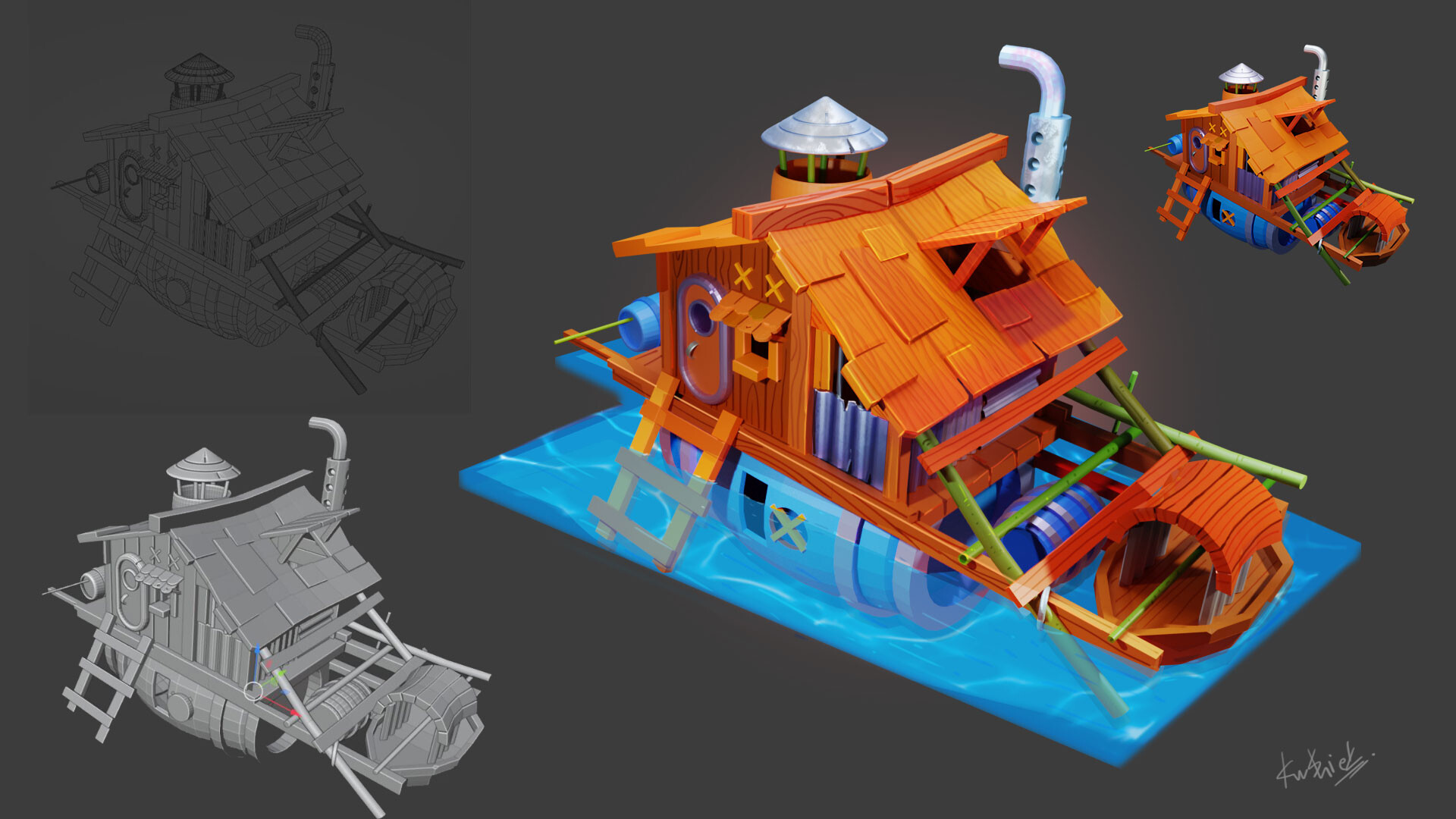 ArtStation Floating house