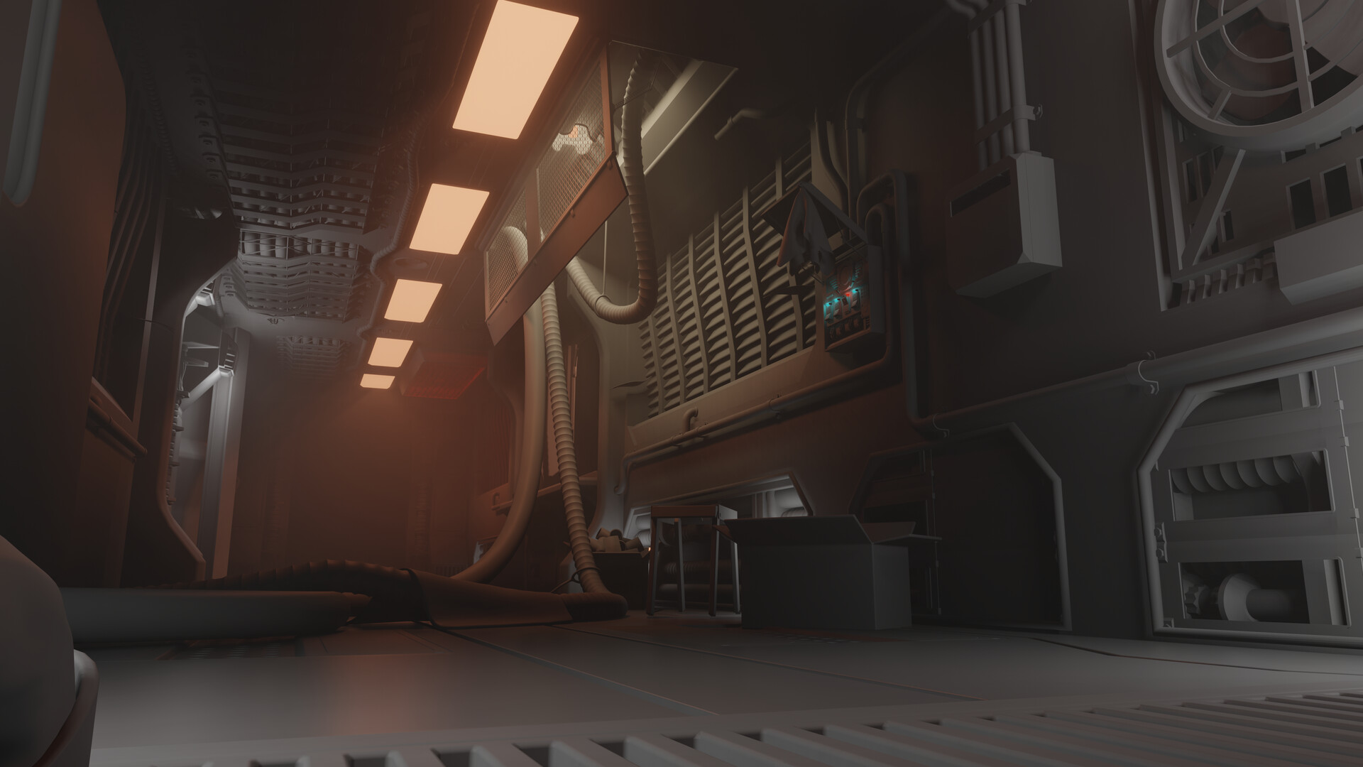 ArtStation - Dead Space environment Clay Render