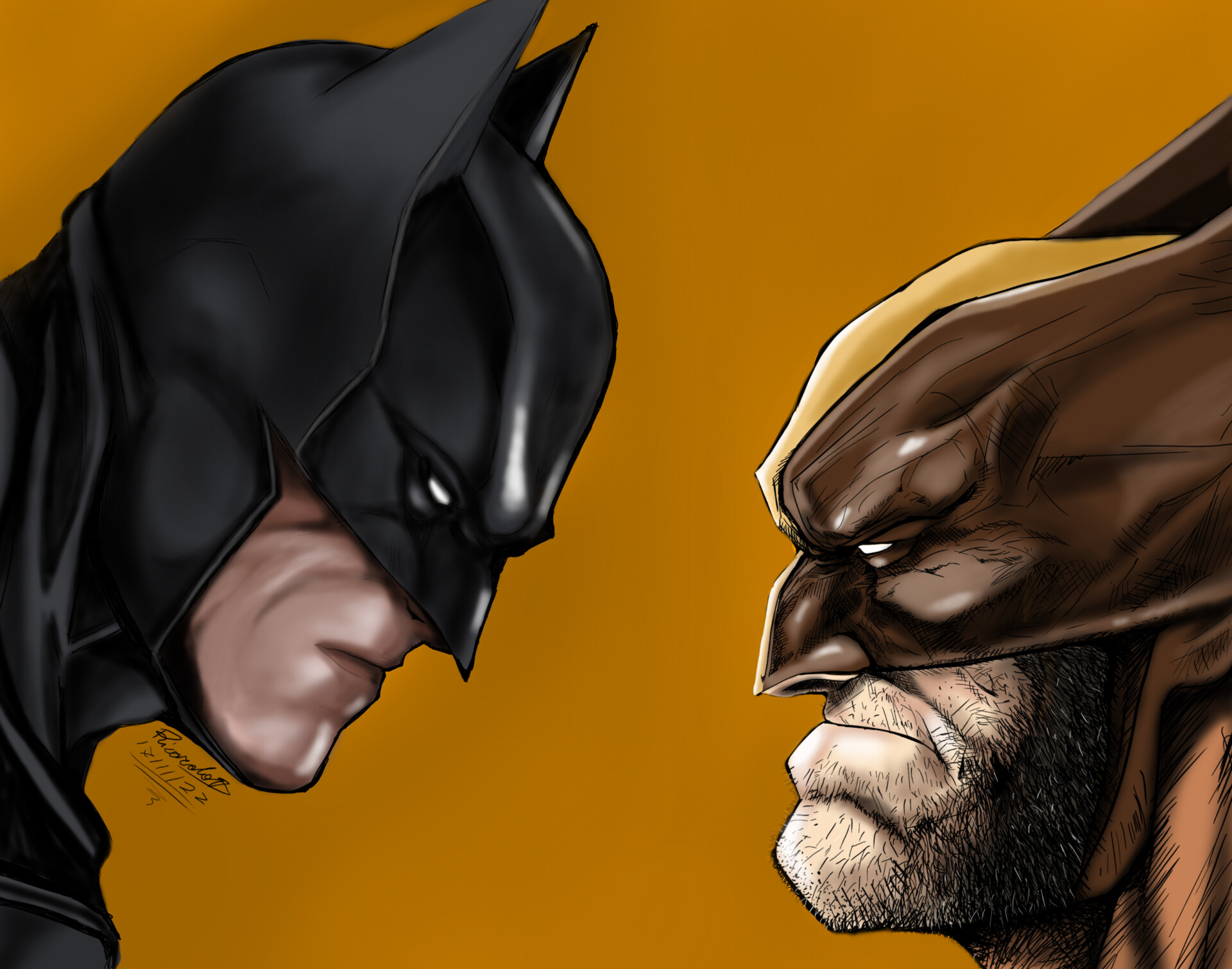 ArtStation - Batman vs Wolverine