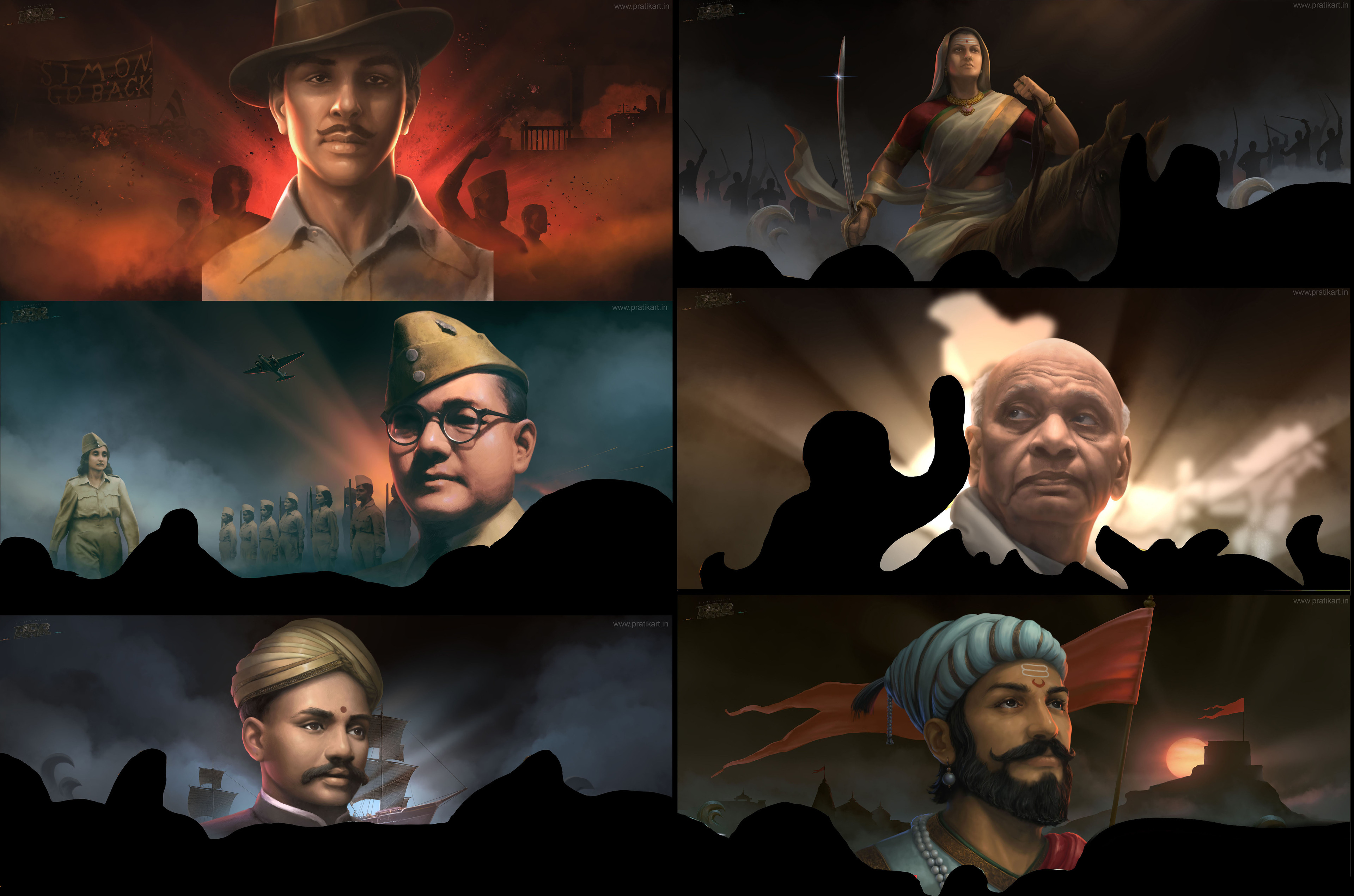 It was my honour and pleasure to paint the portraits of all the heroes who contributed to Bharat's freedom. 🙏