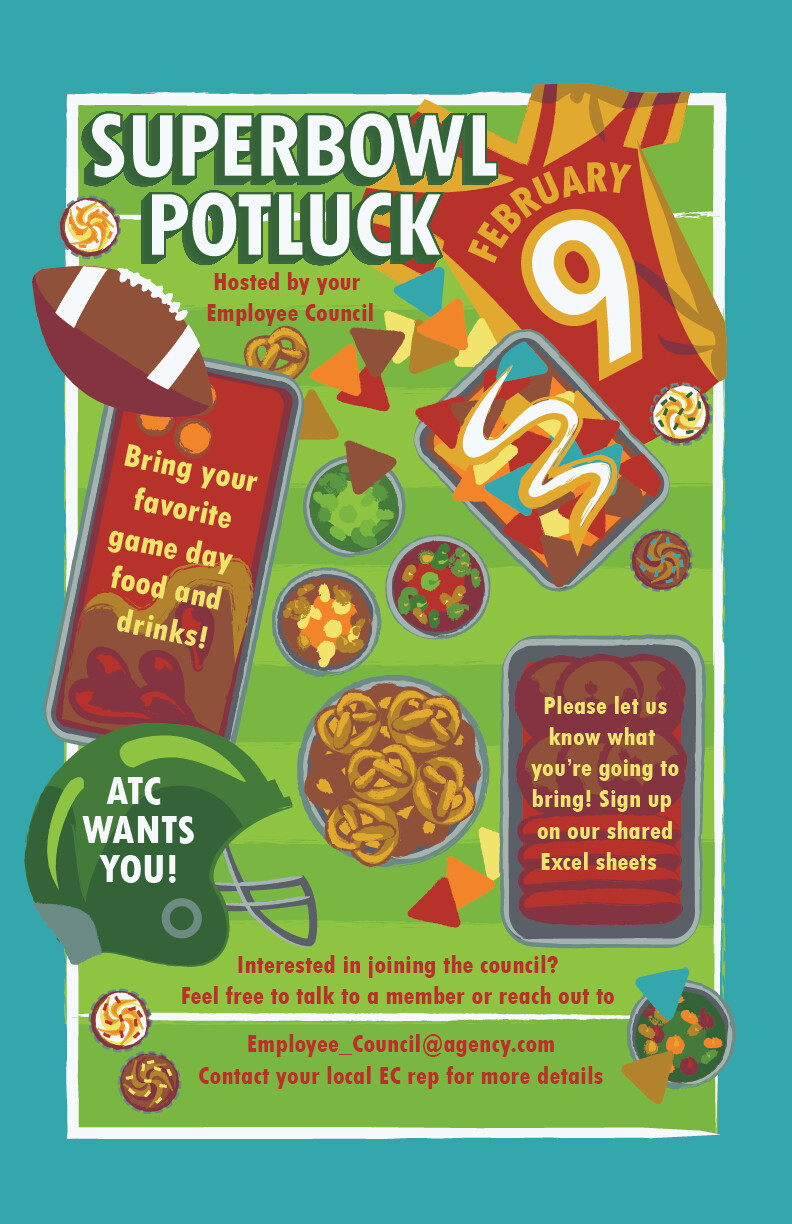 ArtStation - Superbowl Potluck Poster