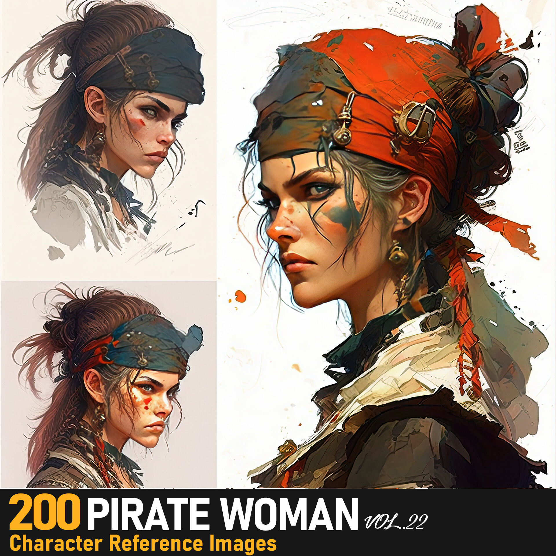 pirate woman hair