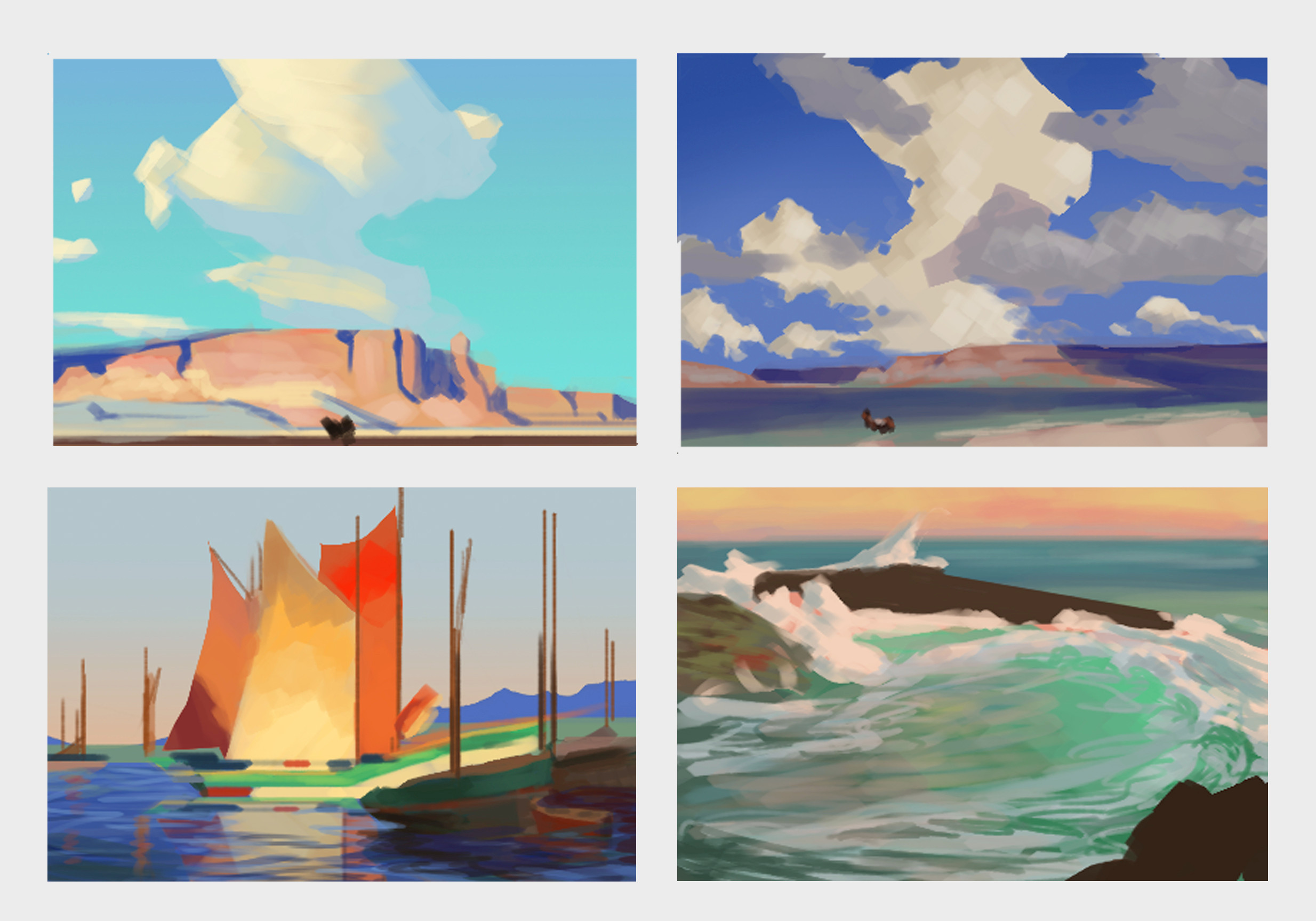 Edgar Payne studies.