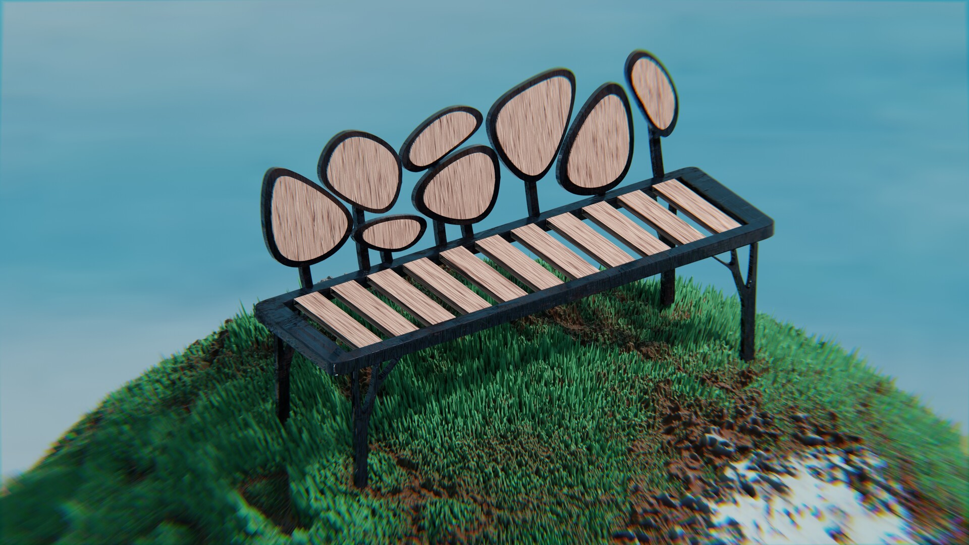 ArtStation Funny bench