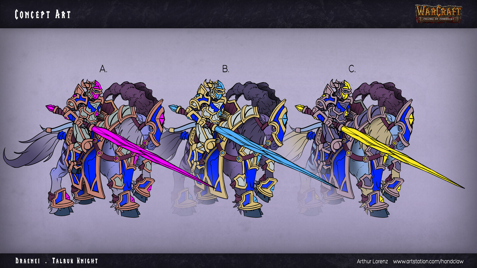 Concept Art - "Talbuk Knight" - Colour Variants
