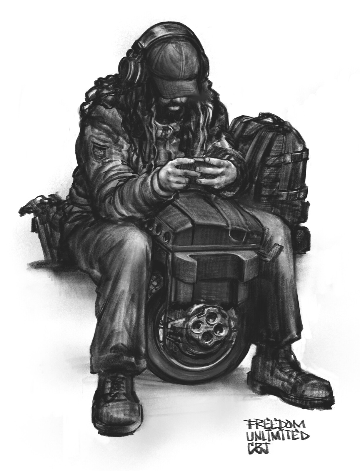 Electric Unicycle Guy on Subway