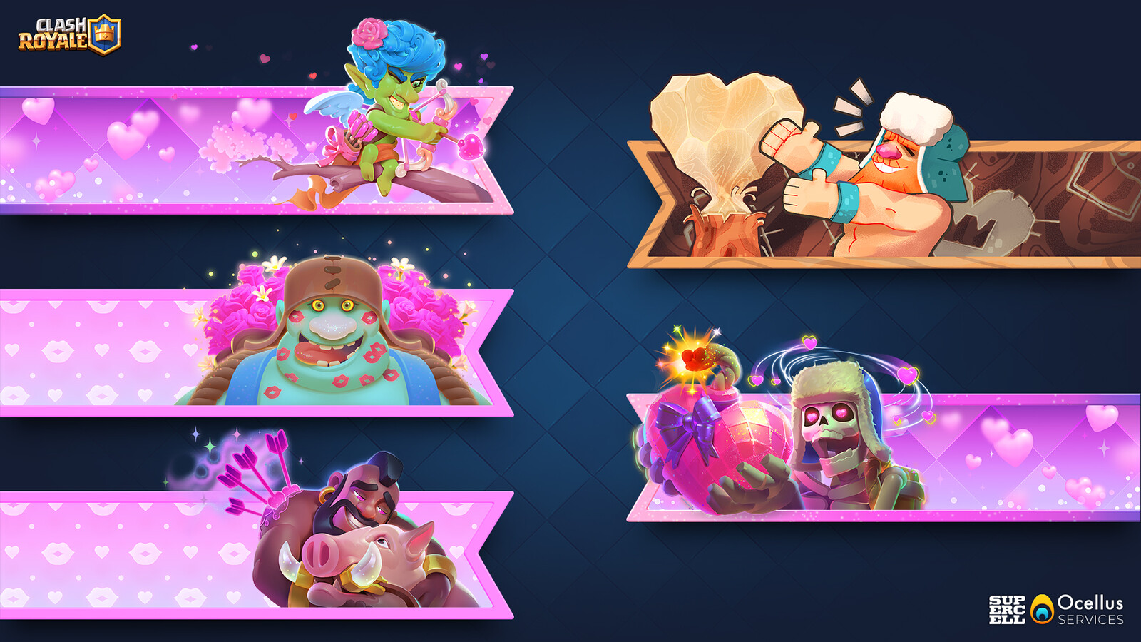 Ocellus SERVICES Clash Royale Battle Banners Valentine's Day 💕