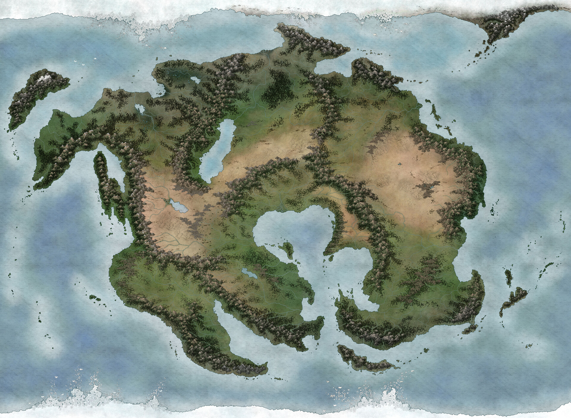 Artstation commission pangea proxima inspired world