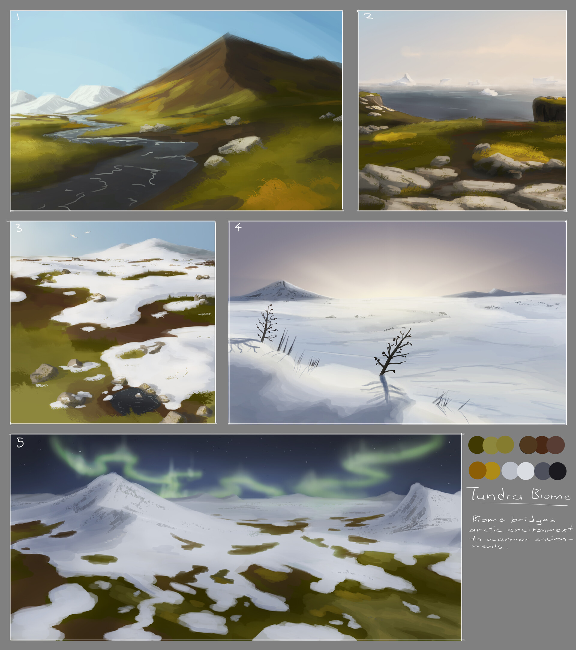 ArtStation Tundra Biome Concept Study