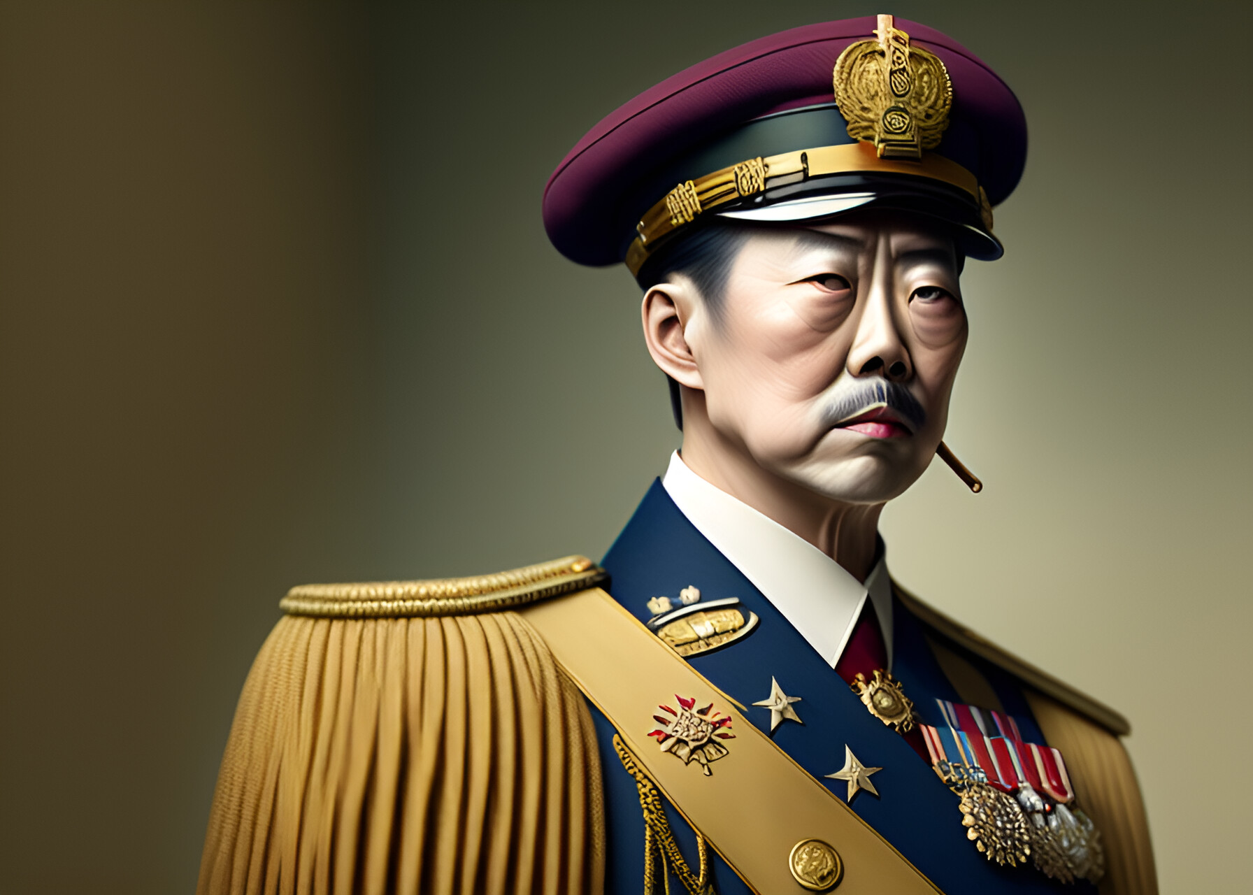 Emperor Hirohito In Color