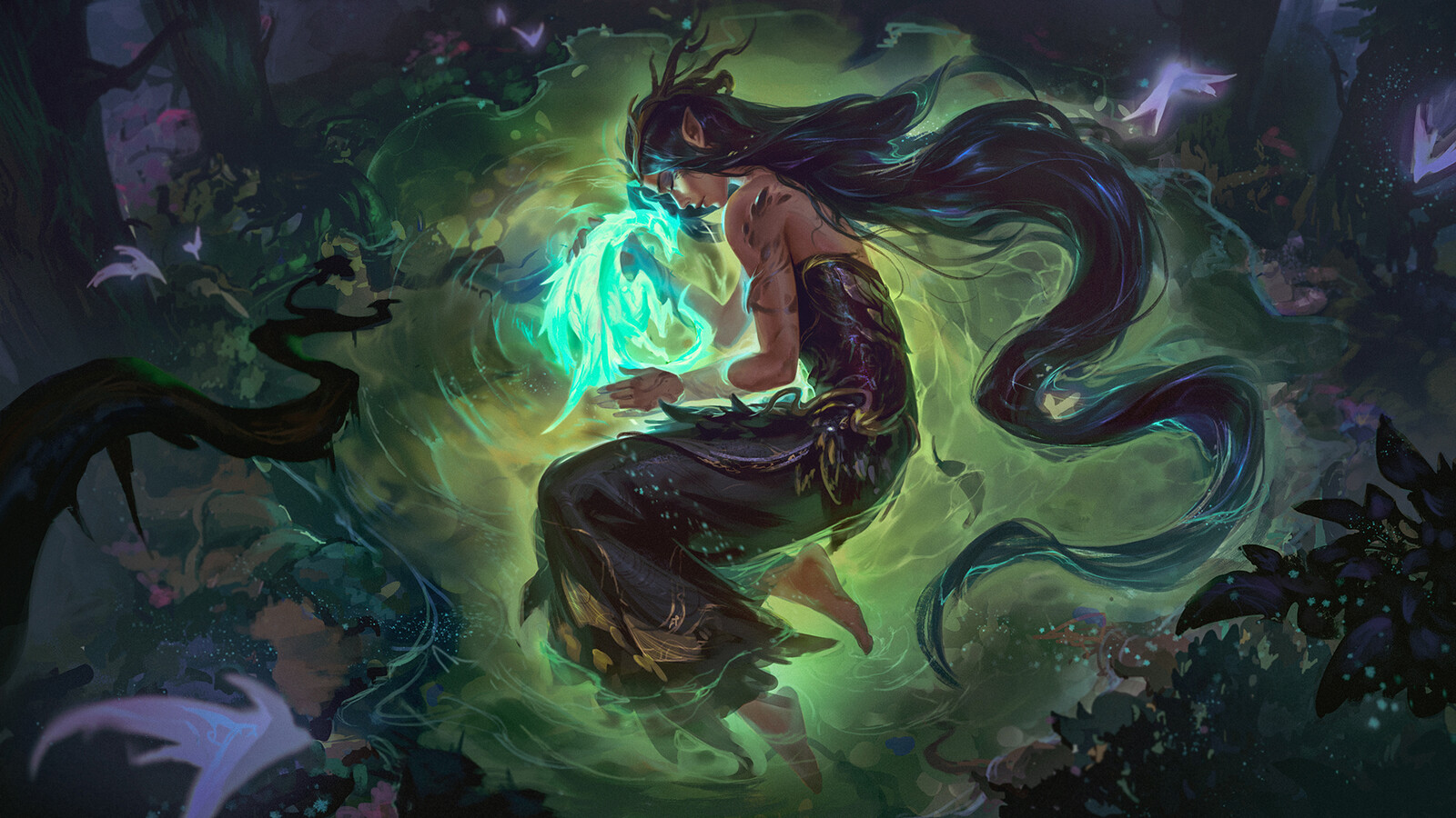 Dragon and Girls-The sleeping guardian of the forest