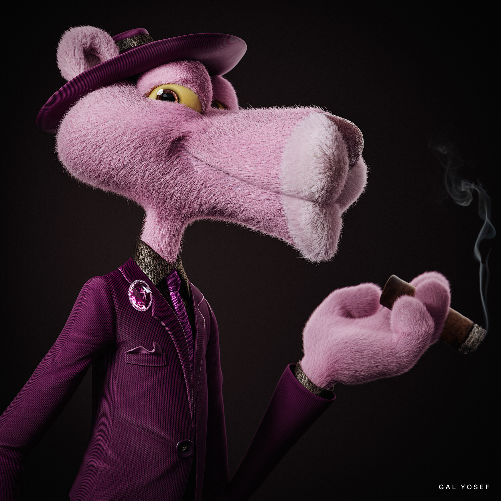 ArtStation - Pink Panther 3D Character Fanart