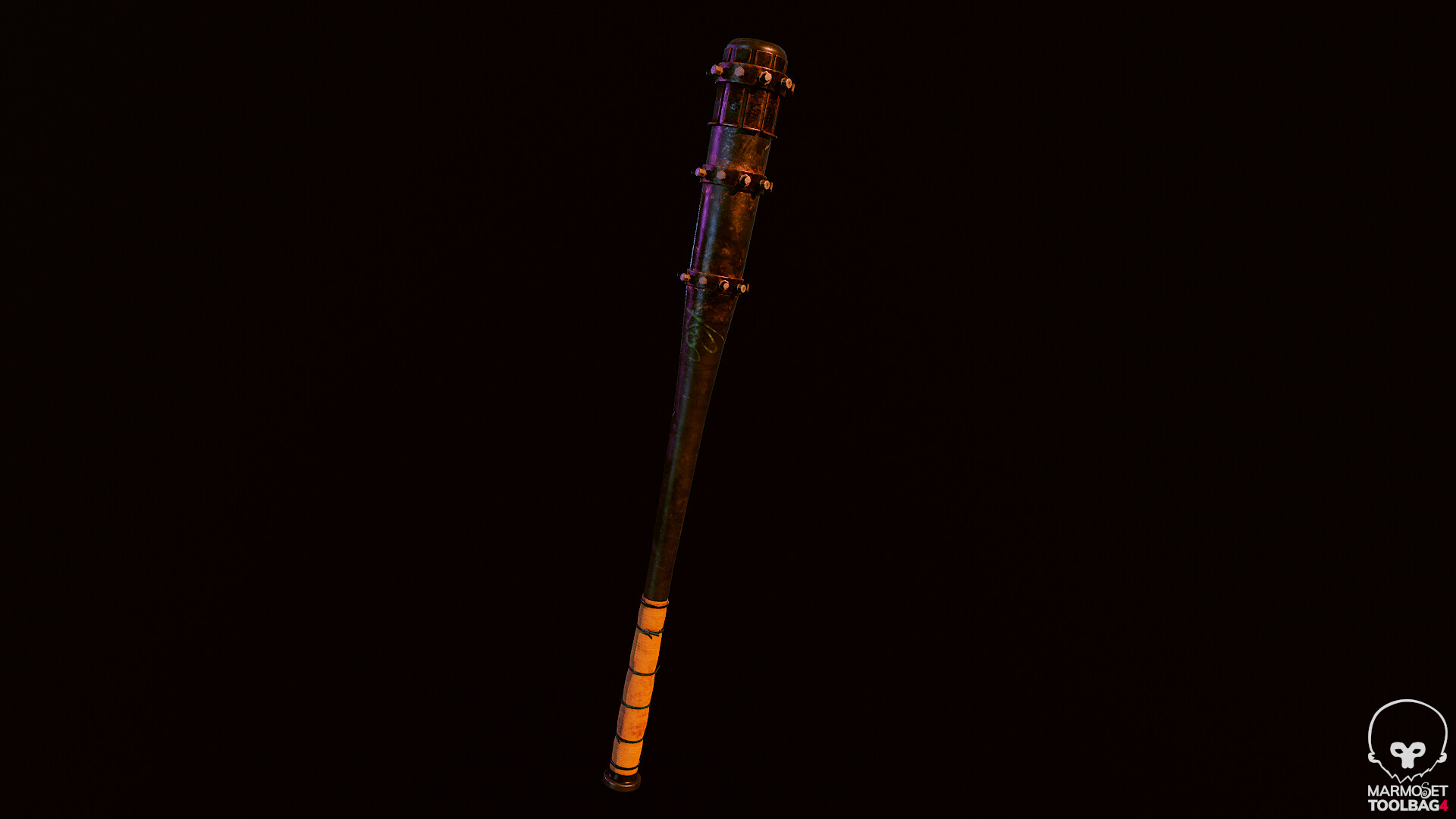 ArtStation - Low Poly Rusty Bat 3D Model