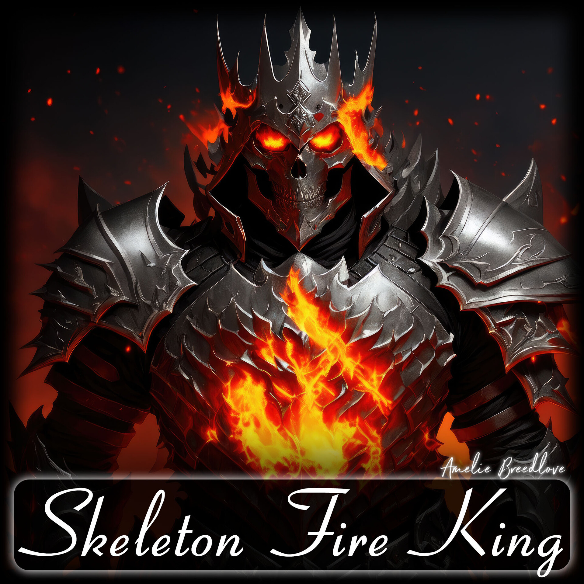 ArtStation 230 Skeleton Fire King Reference Pack 4K v.3