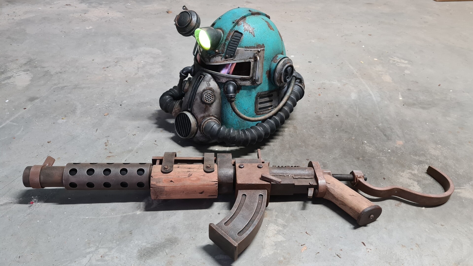 Artstation fallout handmade machine gun