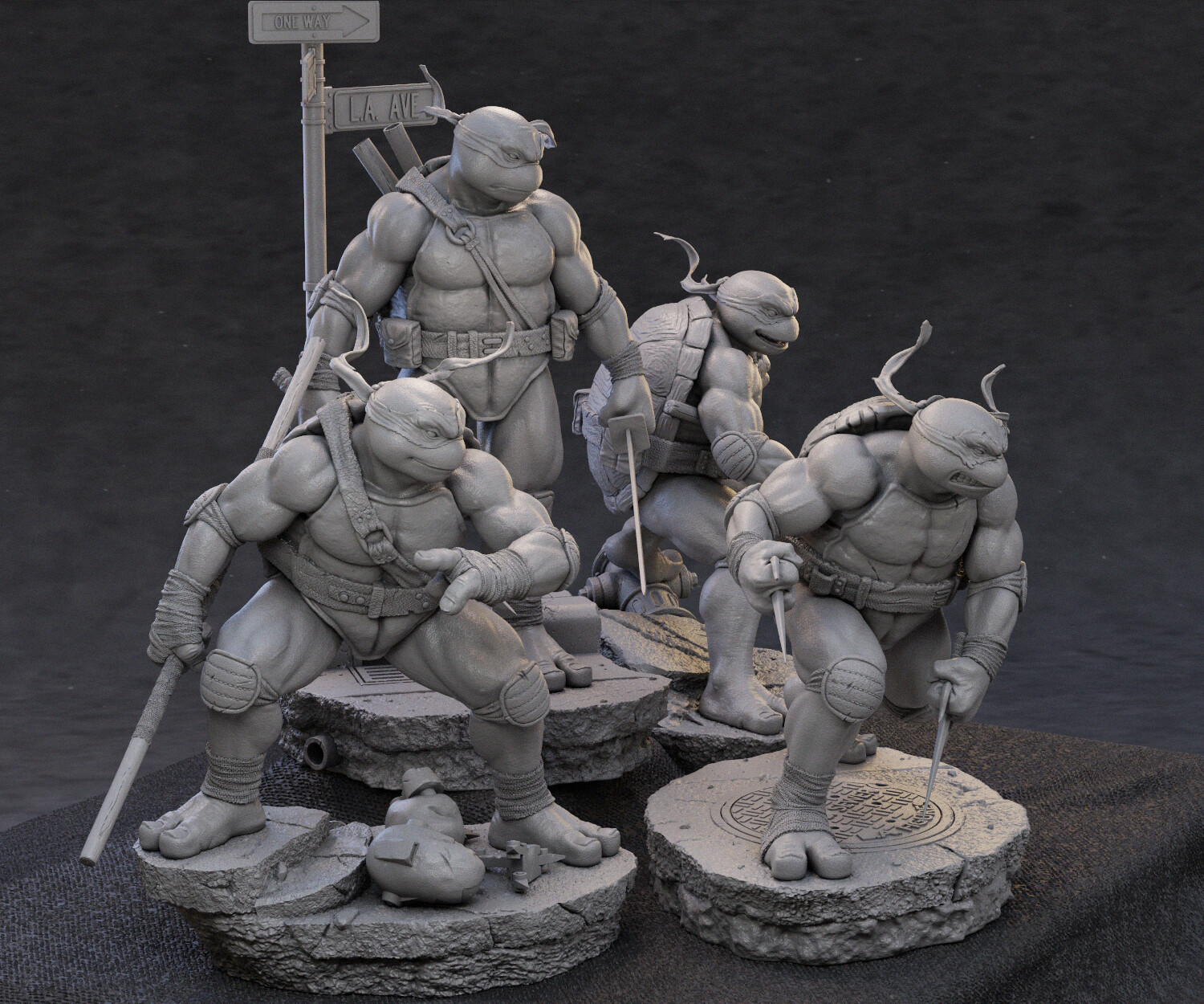 TMNT Teenage Mutant Ninja Turtle Statue - STL File 3D Print