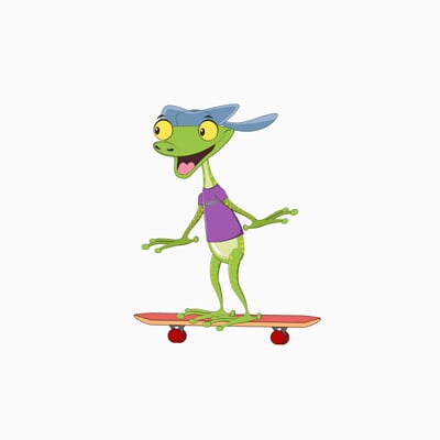 Animation builders gecko skate co logo animation