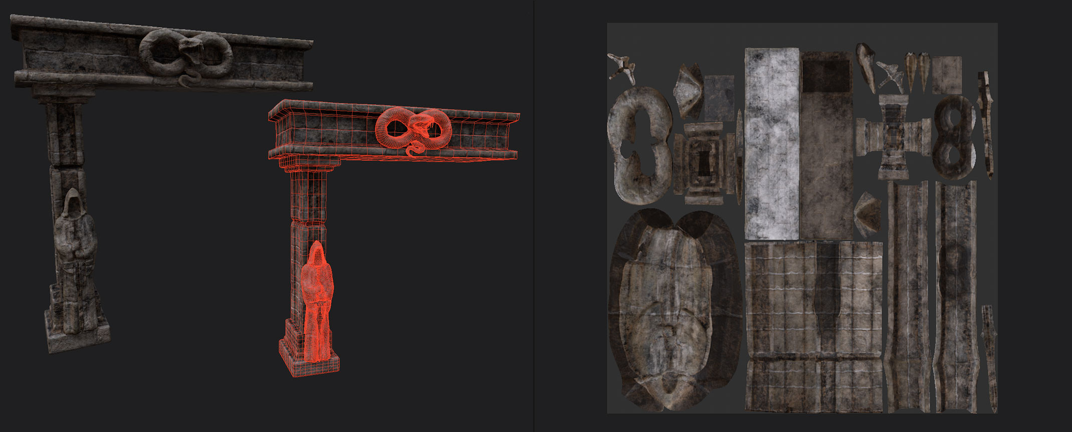 Texturing (Backing a sculpted portal for base color masks)