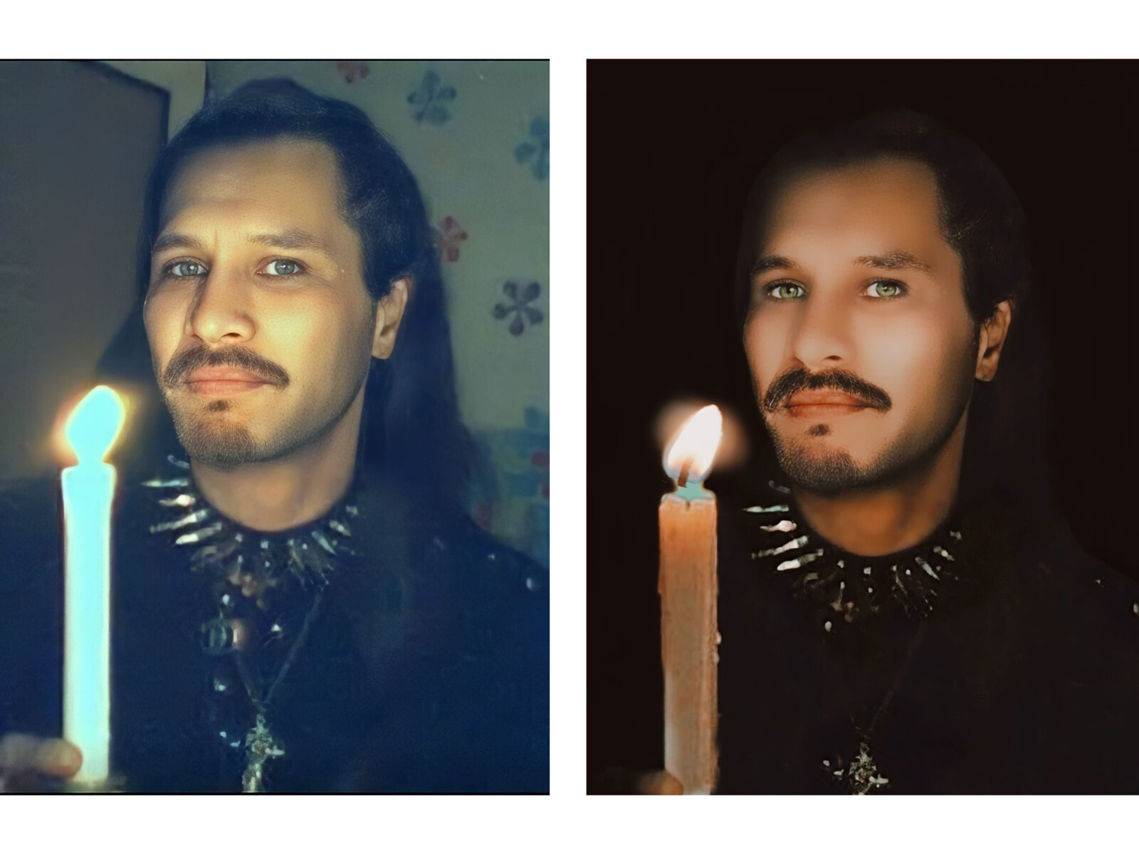 Photo restoration and background change