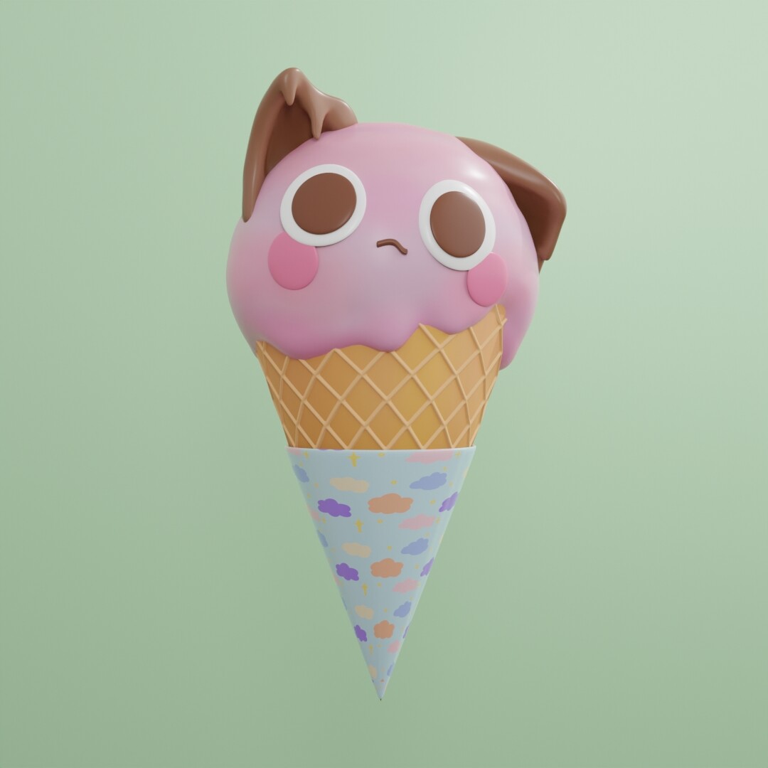 ArtStation - Stylized ice cream shop blender