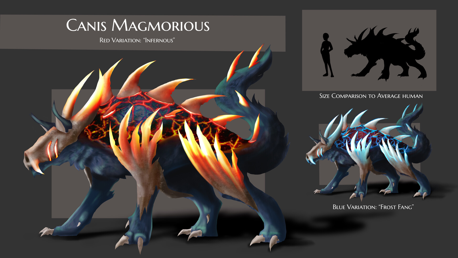 ArtStation - Infernous and Frost Fang Creature Concept