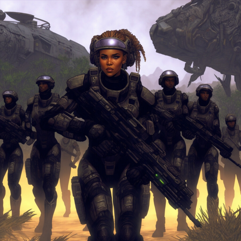 ArtStation - Terran Imperial Marines.. Landing Zone