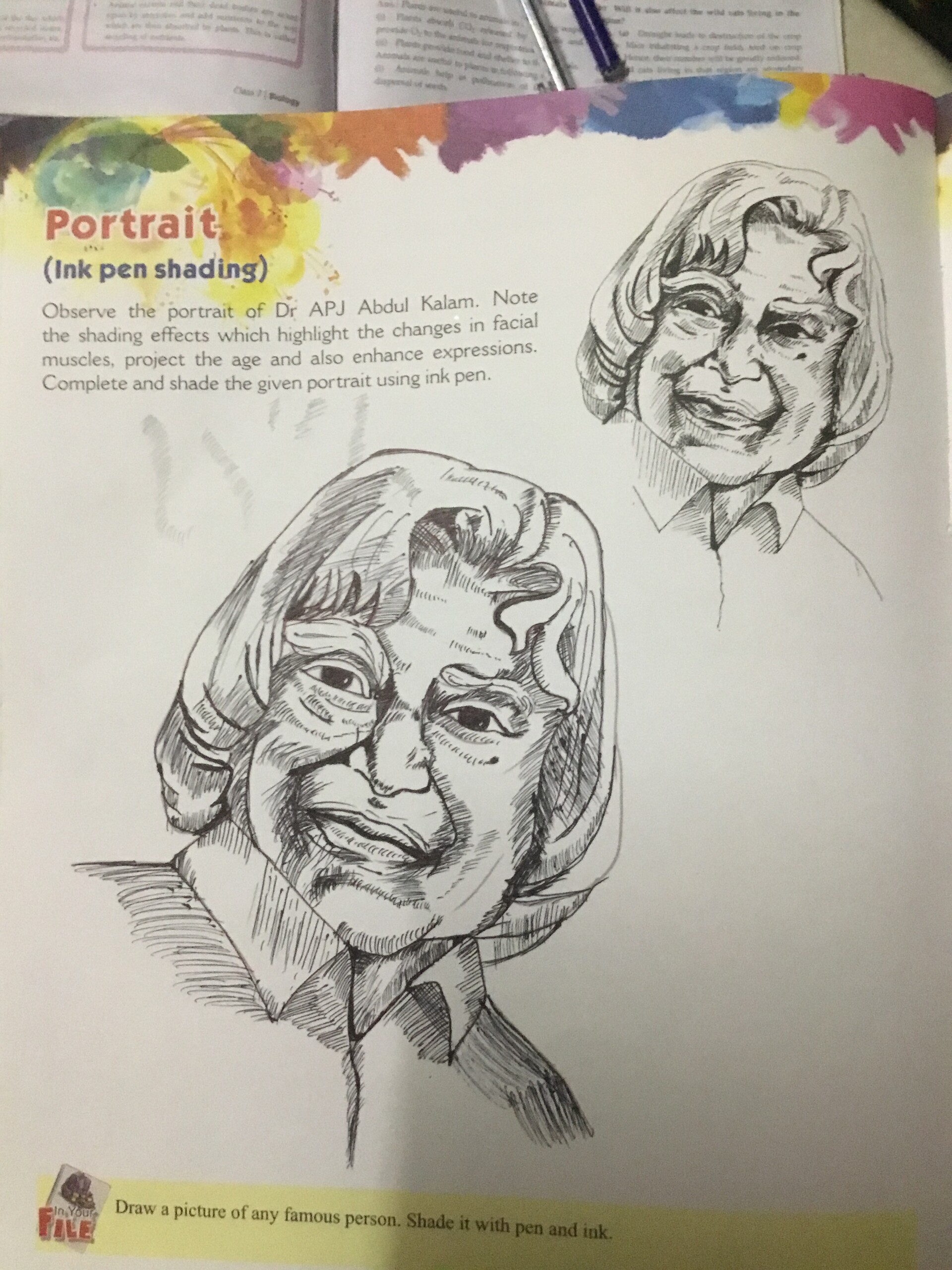 Happy birthday to A. P. J. Abdul Kalam , by me. 2021 : r/drawing