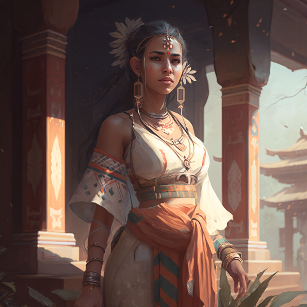artstation-traversing-time-a-beautiful-girl-in-traditional-garb