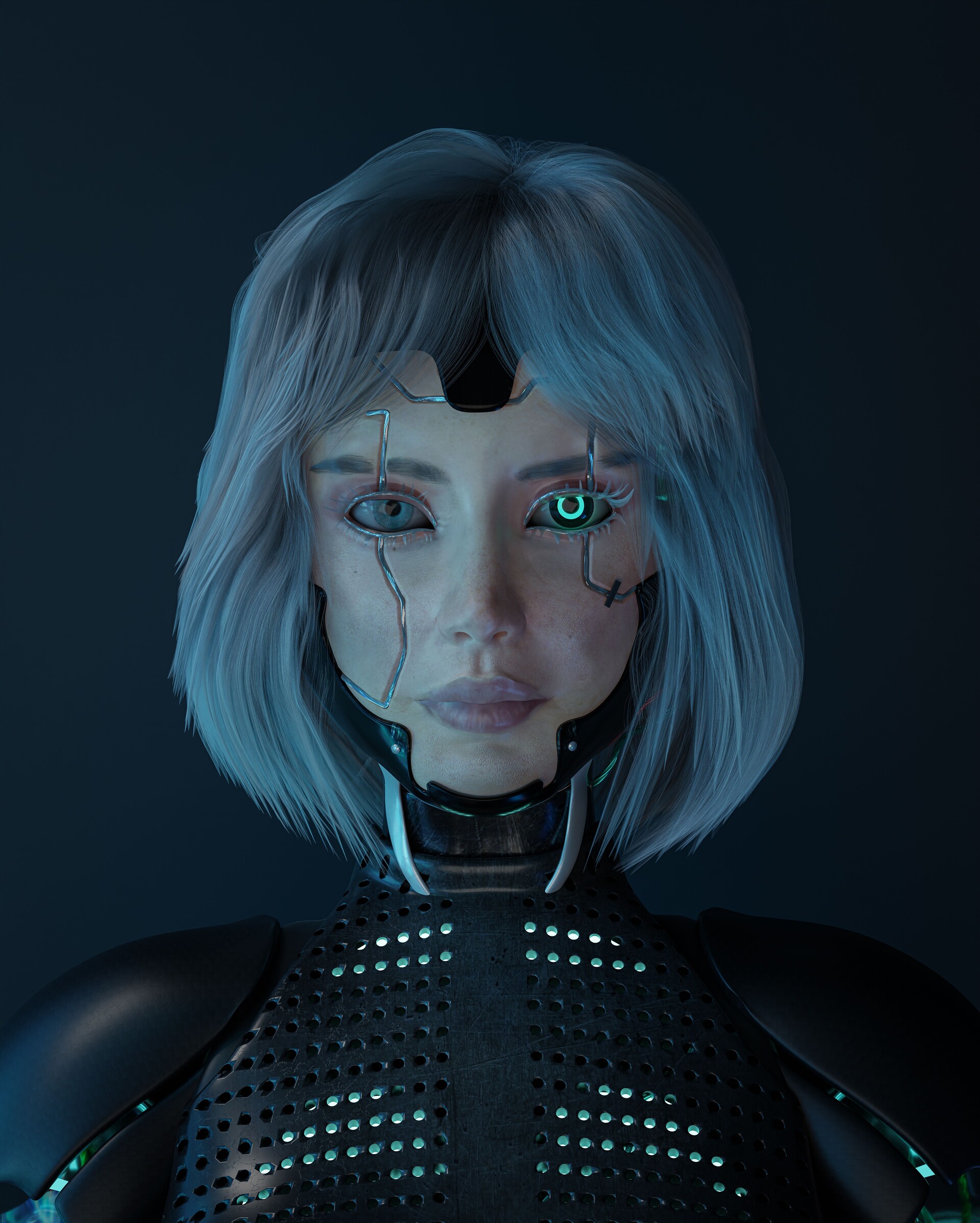 ArtStation - Cyberpunk-inspired character