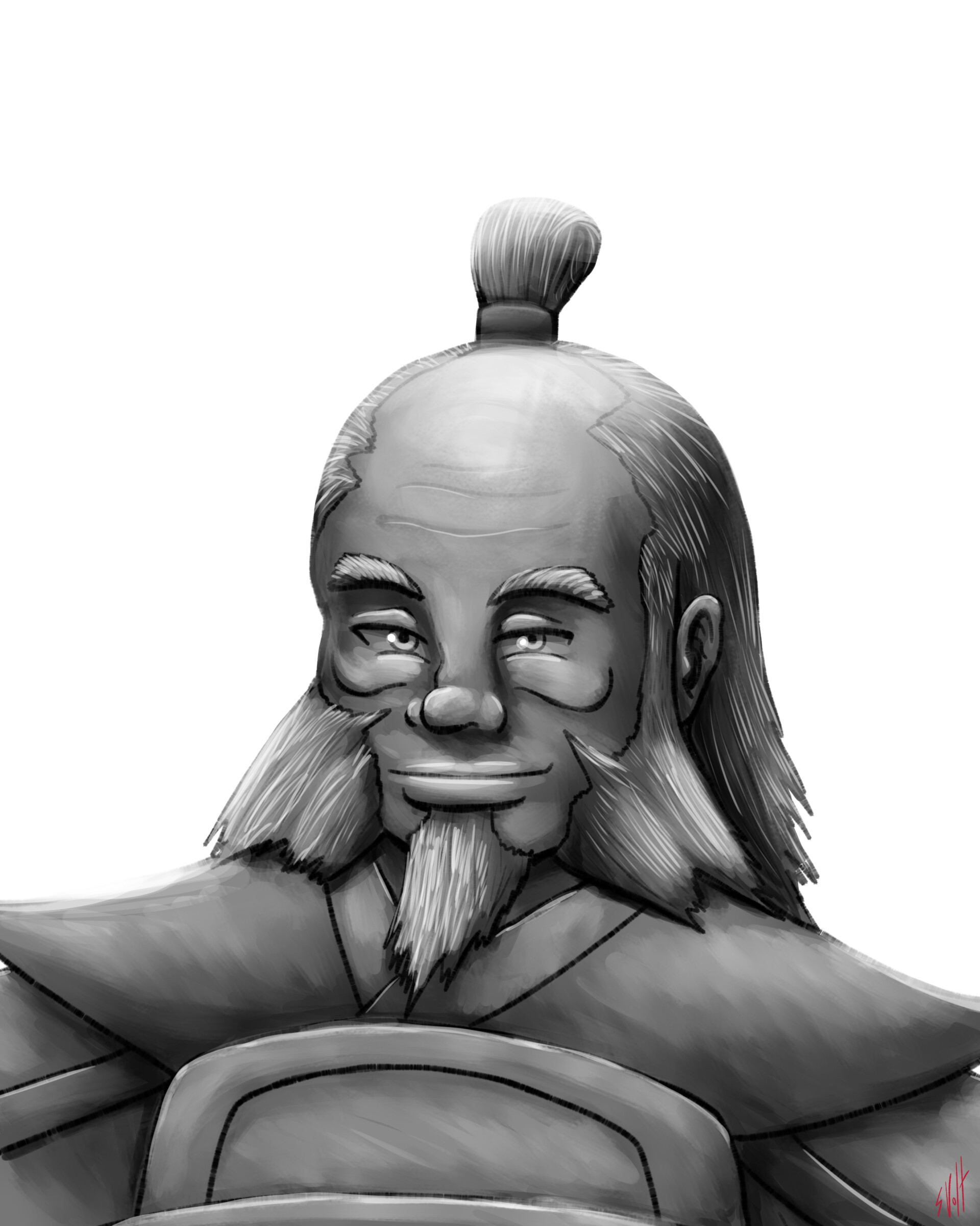 Uncle Iroh from Avatar The Last Airbender tattooed
