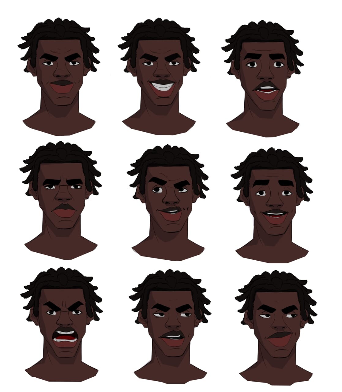 ArtStation Facial Expression sheet