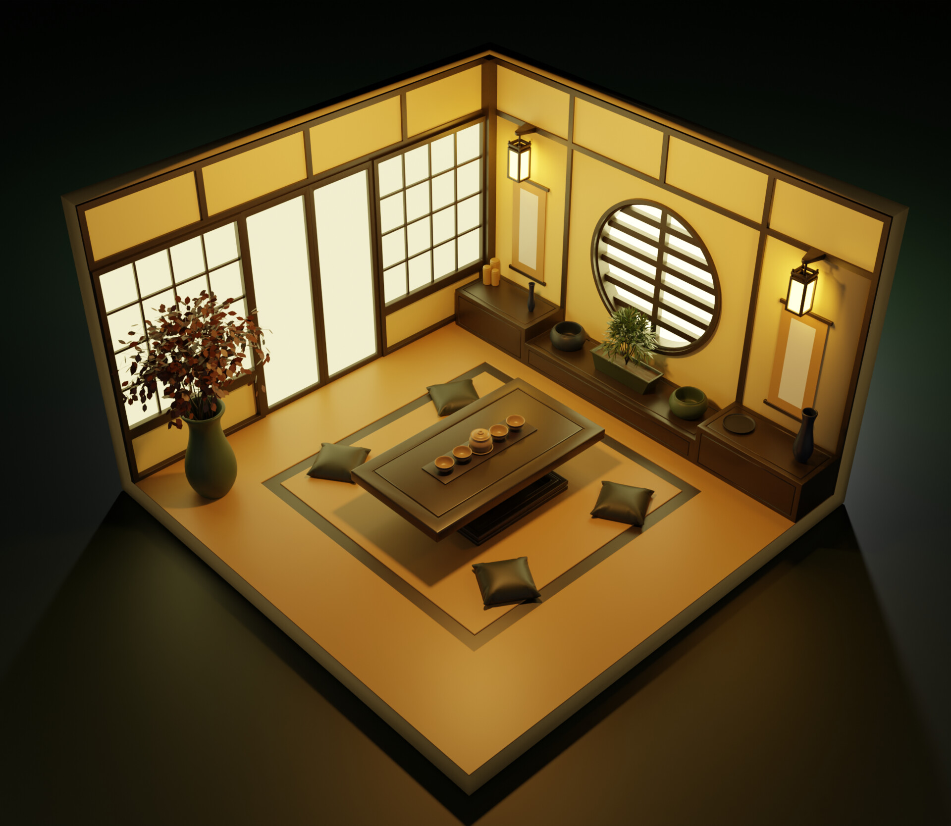 ArtStation - Japanese room