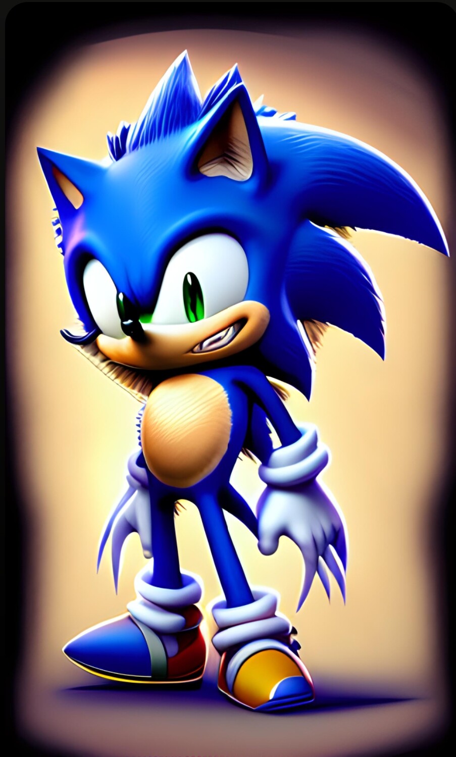 ArtStation Sonic the hedgehog AI art!