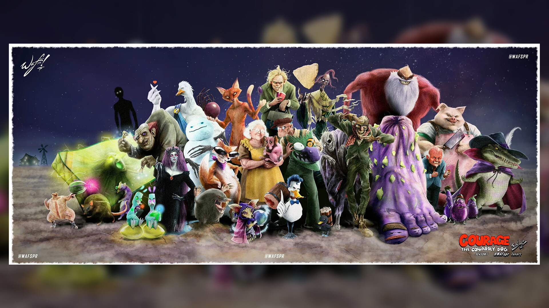 Artstation courage the cowardly dog season 01 concept fanart