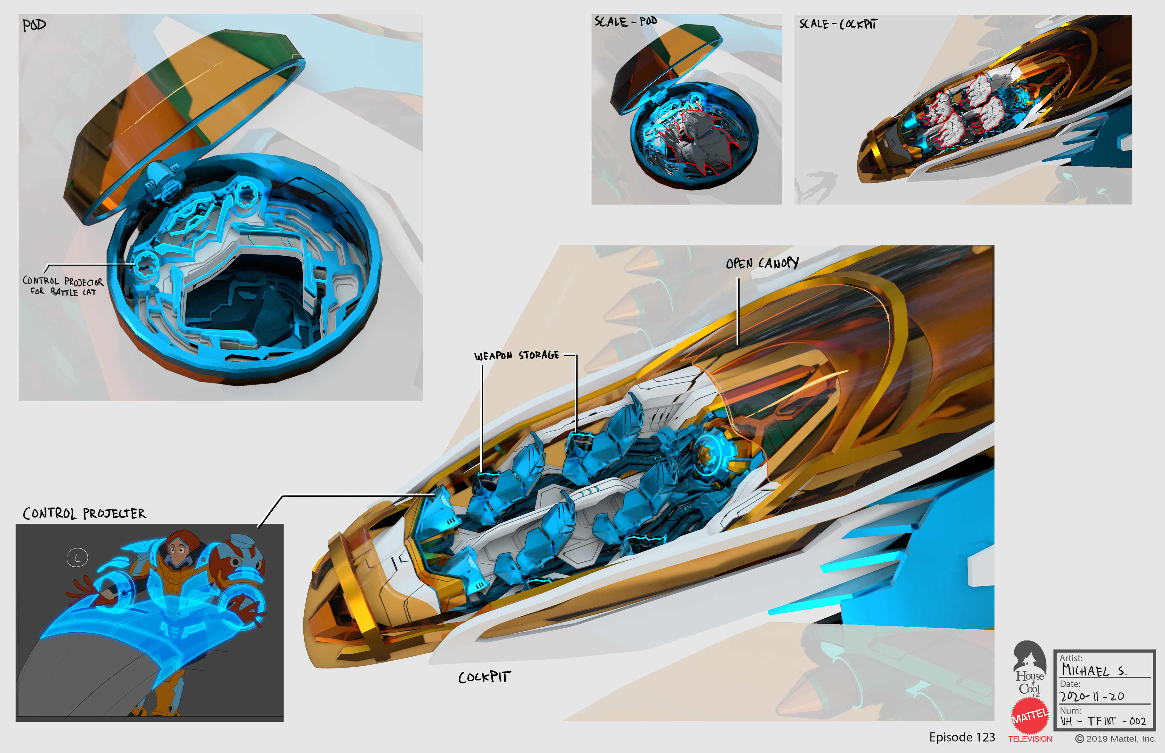 Talon Fighter Interior - Hologram design by Edric Daguio