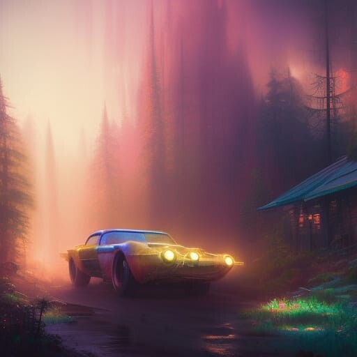 ArtStation - car in the woods