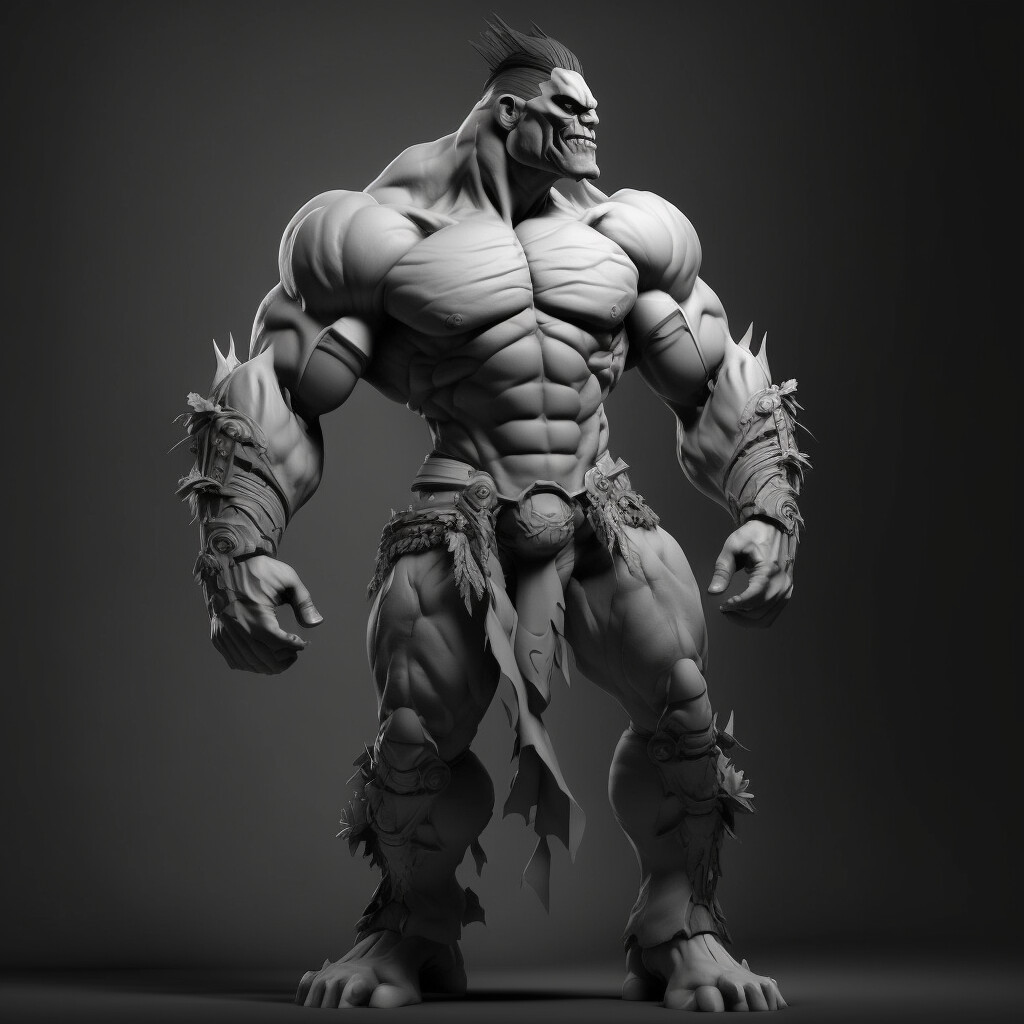 ArtStation 200 Orc Muscular Body