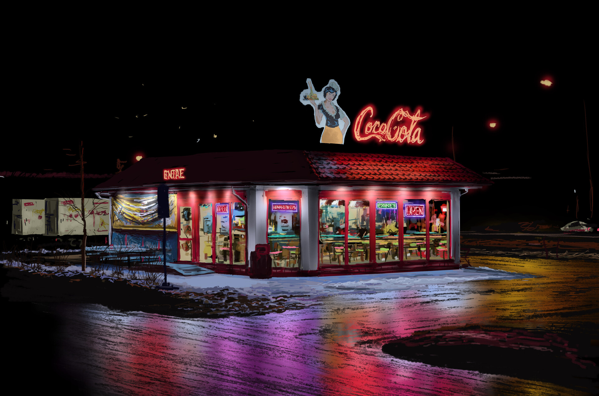 ArtStation Personal Study Twilight Diner