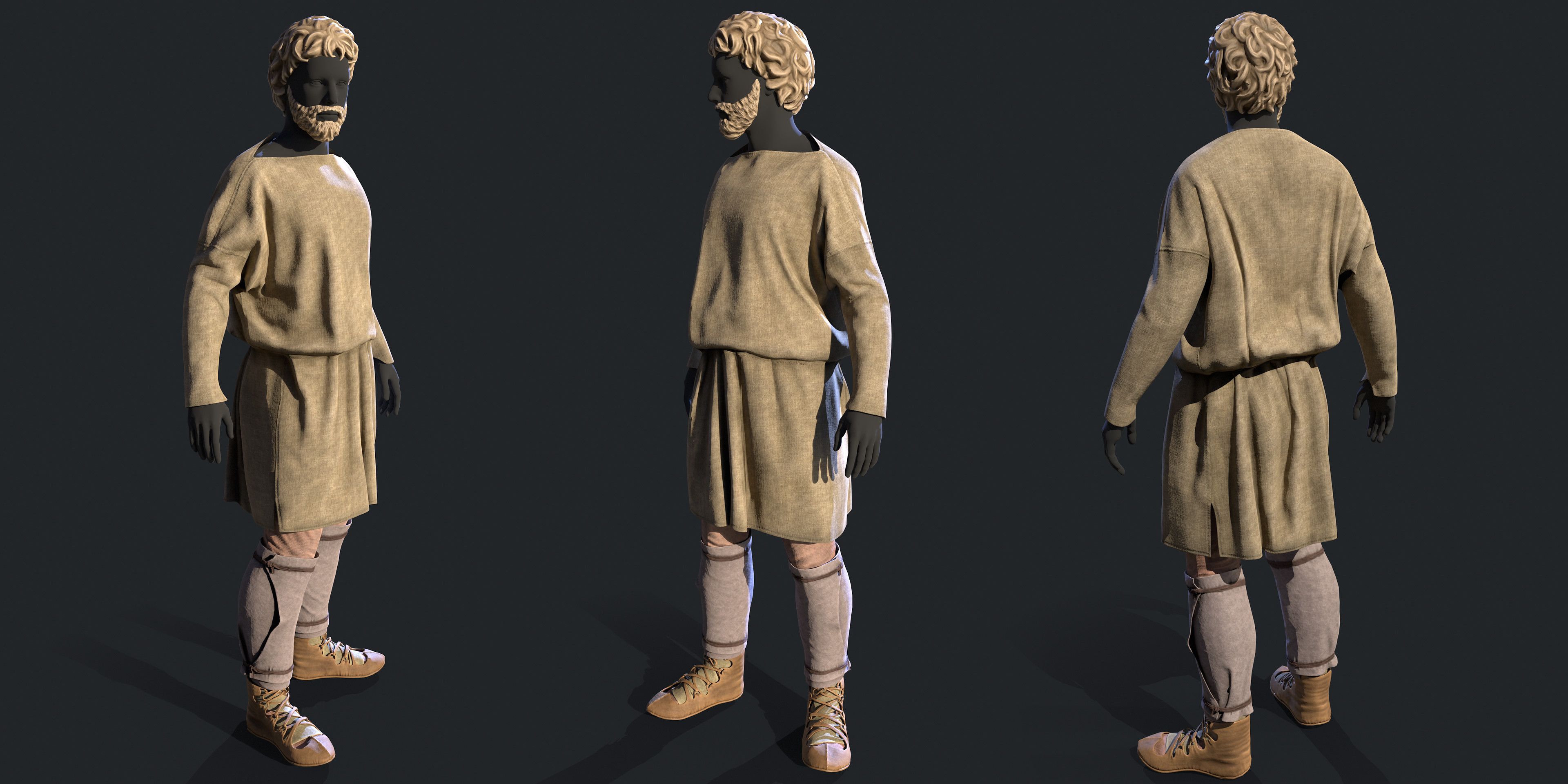 Tunic, Leg wrap, Puttee and Ramshaw Boots