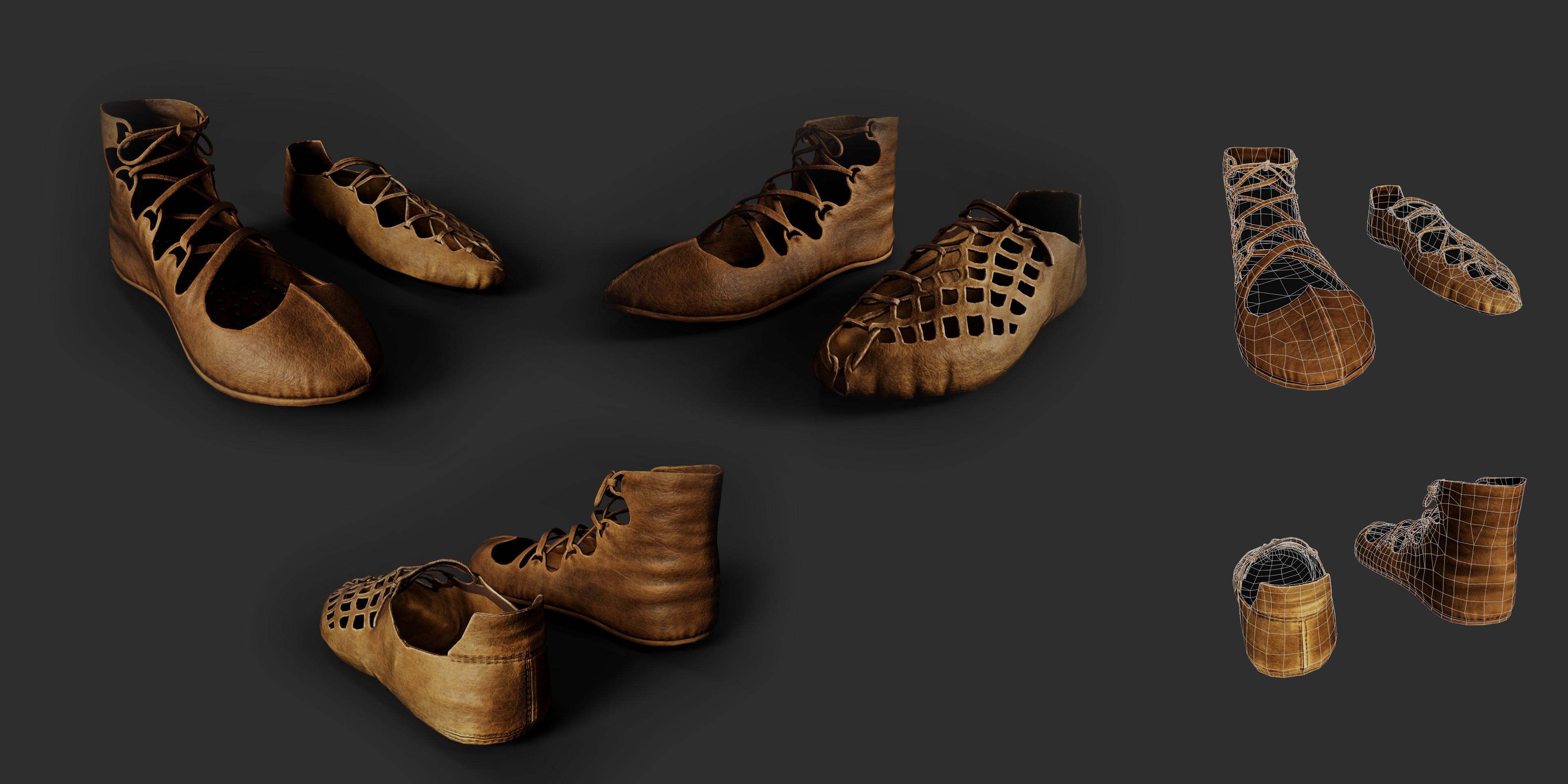 Damendorf Shoes + Ramshaw Boot - 1x Texture Tile (BC, NRM, ORM)