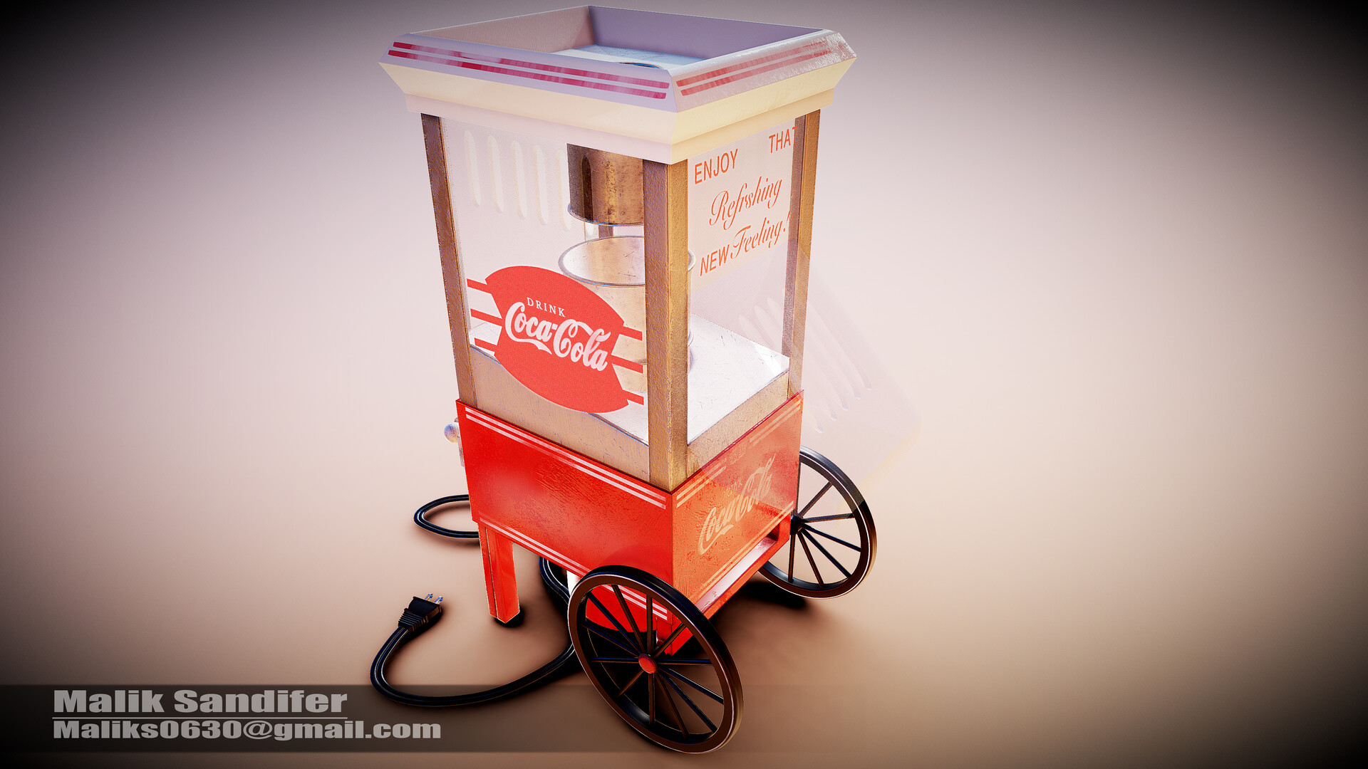 ArtStation - Coca-Cola Popcorn Machine Presentation